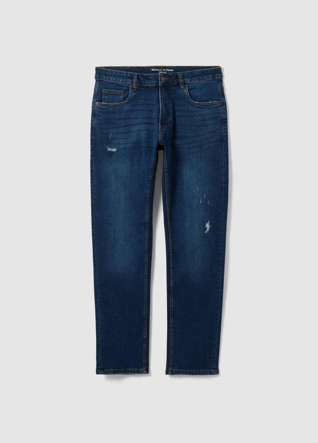 Dunkelblaue Denim-jeans Aus Stretch-baumwolle | OVS Dunkelblaue Denim-jeans Aus Stretch-baumwolle - 4 | OVS