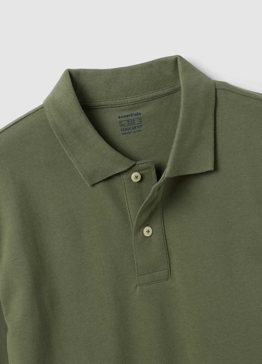 Polo Verde In Piquet Di Puro Cotone Organico A Maniche Lunghe Regular Fit | OVS Polo Verde In Piquet Di Puro Cotone Organico A Maniche Lunghe Regular Fit - 2 | OVS