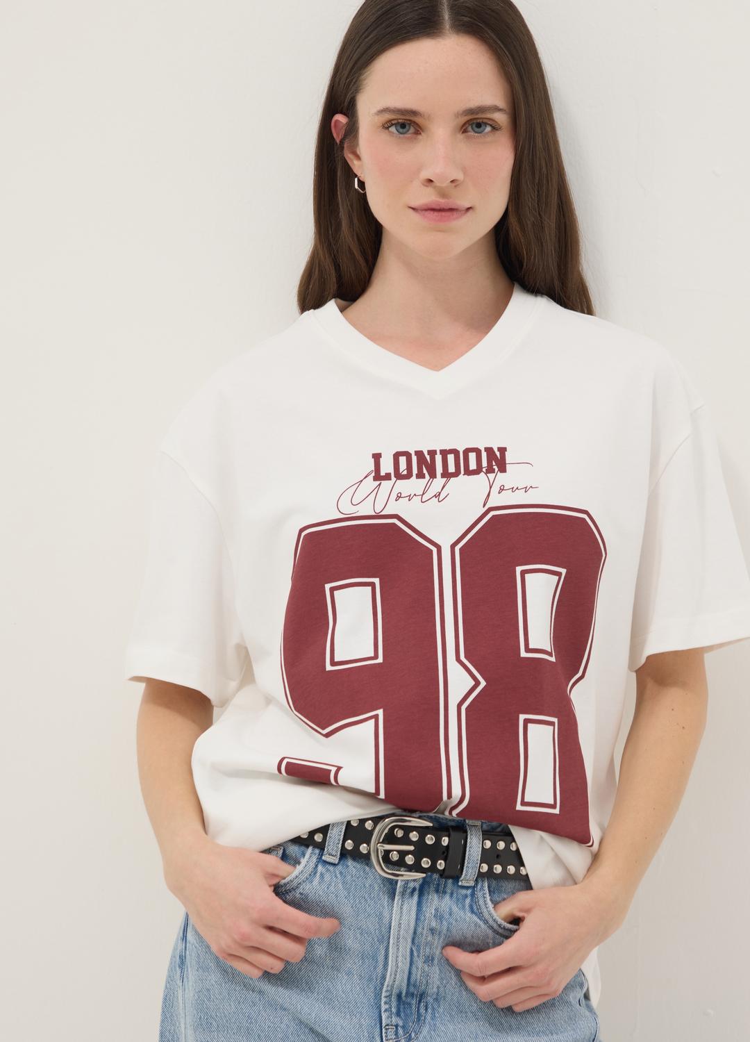 T-Shirt Donna Collo Barca CIAONE PROPRIO - The Different T-Shirt Donna Collo Barca CIAONE PROPRIO - The Different