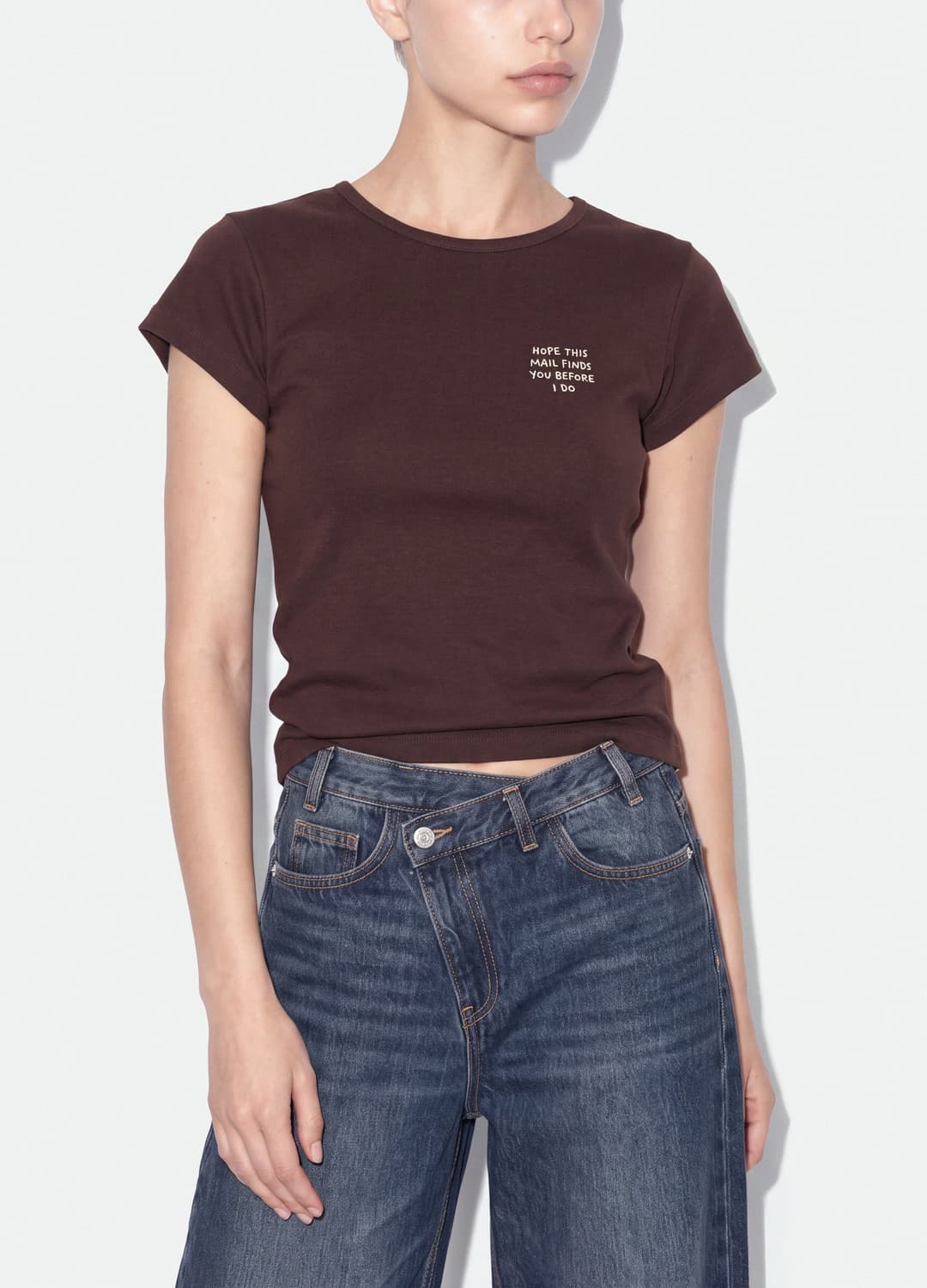 Weißes T-shirt Aus Reiner Baumwolle Mit Rundhalsausschnitt Und Herzprint | OVS Weißes T-shirt Aus Reiner Baumwolle Mit Rundhalsausschnitt Und Herzprint - 3 | OVS