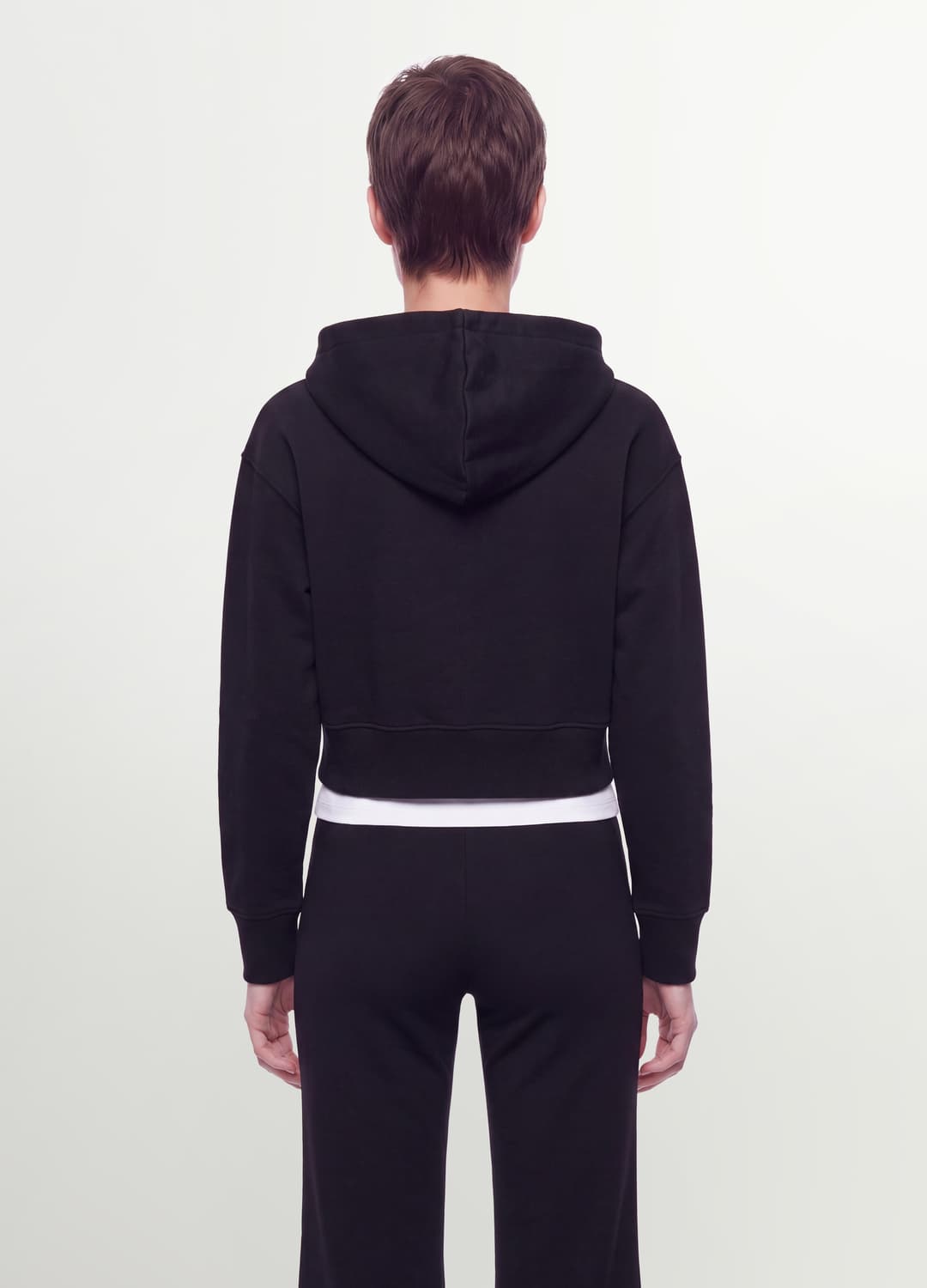 Felpa Full Zip Nera In Misto Cotone Con Cappuccio Fitted | OVS Felpa Full Zip Nera In Misto Cotone Con Cappuccio Fitted - 3 | OVS