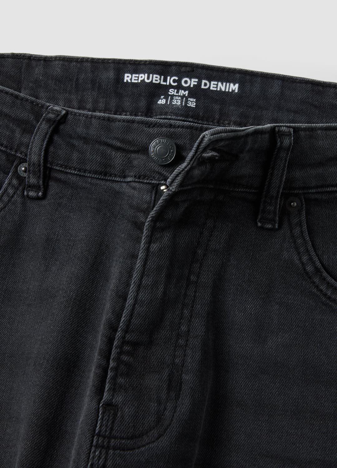 Schwarze Slim-fit-jeans Aus Stretch-baumwoll-denim | OVS Schwarze Slim-fit-jeans Aus Stretch-baumwoll-denim - 1 | OVS