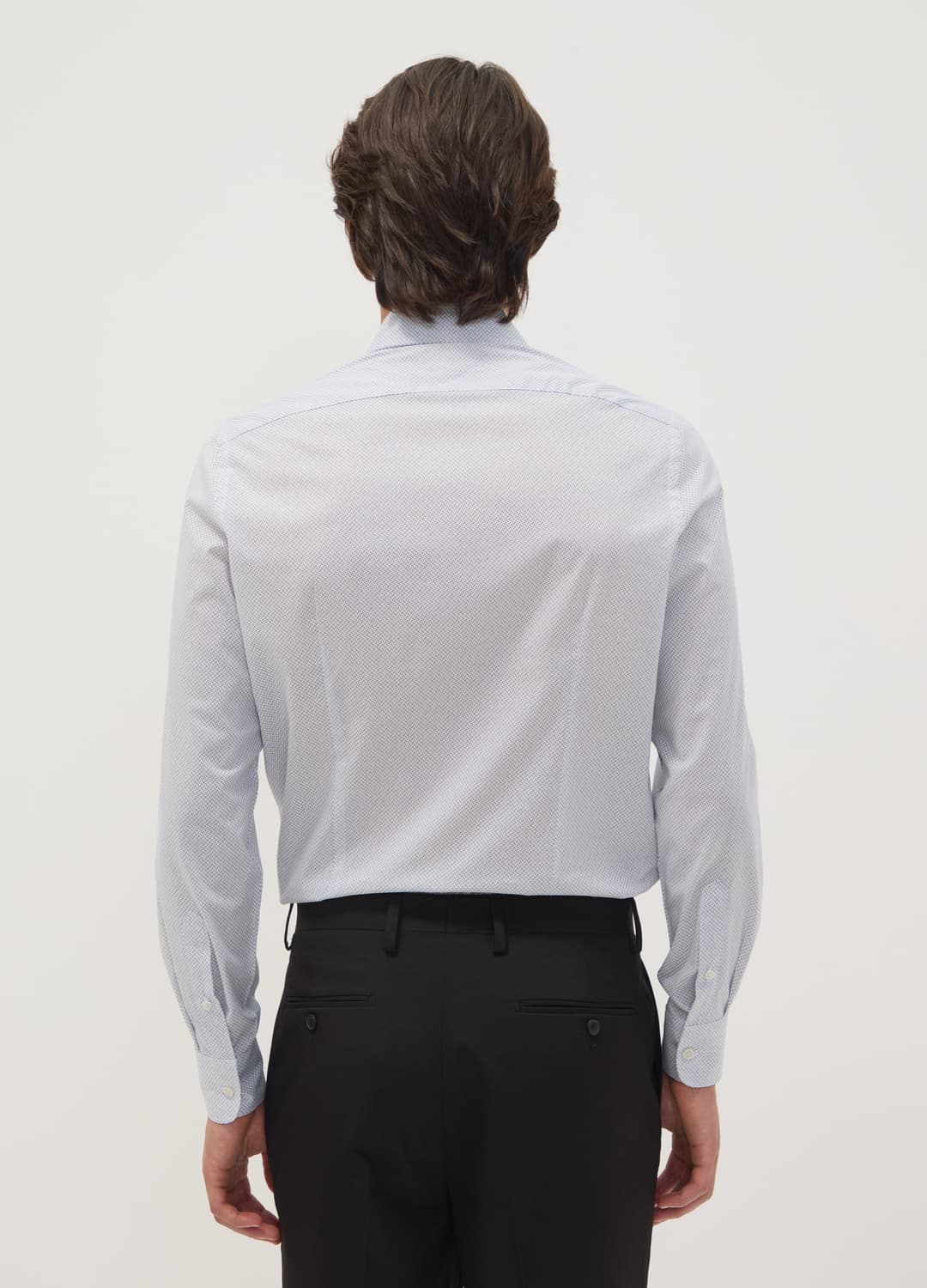 Camicia Azzurra In Popeline Di Cotone Elasticizzato Con Collo Francese | OVS Camicia Azzurra In Popeline Di Cotone Elasticizzato Con Collo Francese - 2 | OVS