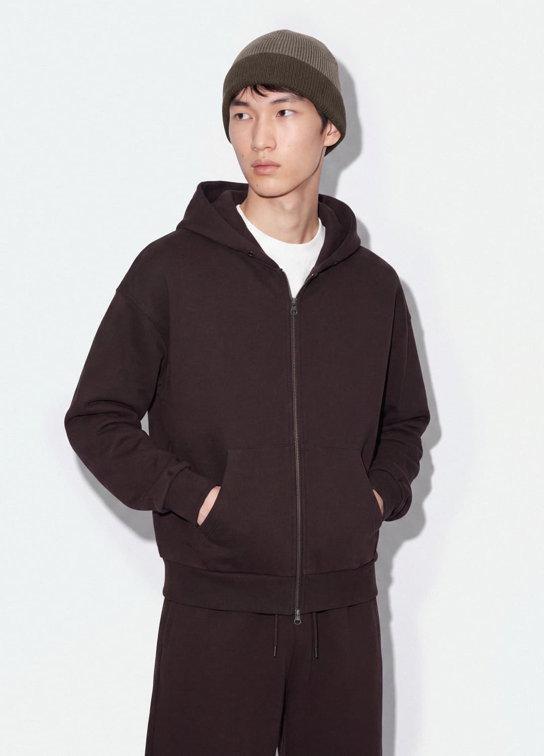 Felpa Crop Marrone In Puro Cotone Con Cappuccio Over Fit | OVS Felpa Crop Marrone In Puro Cotone Con Cappuccio Over Fit - 0 | OVS