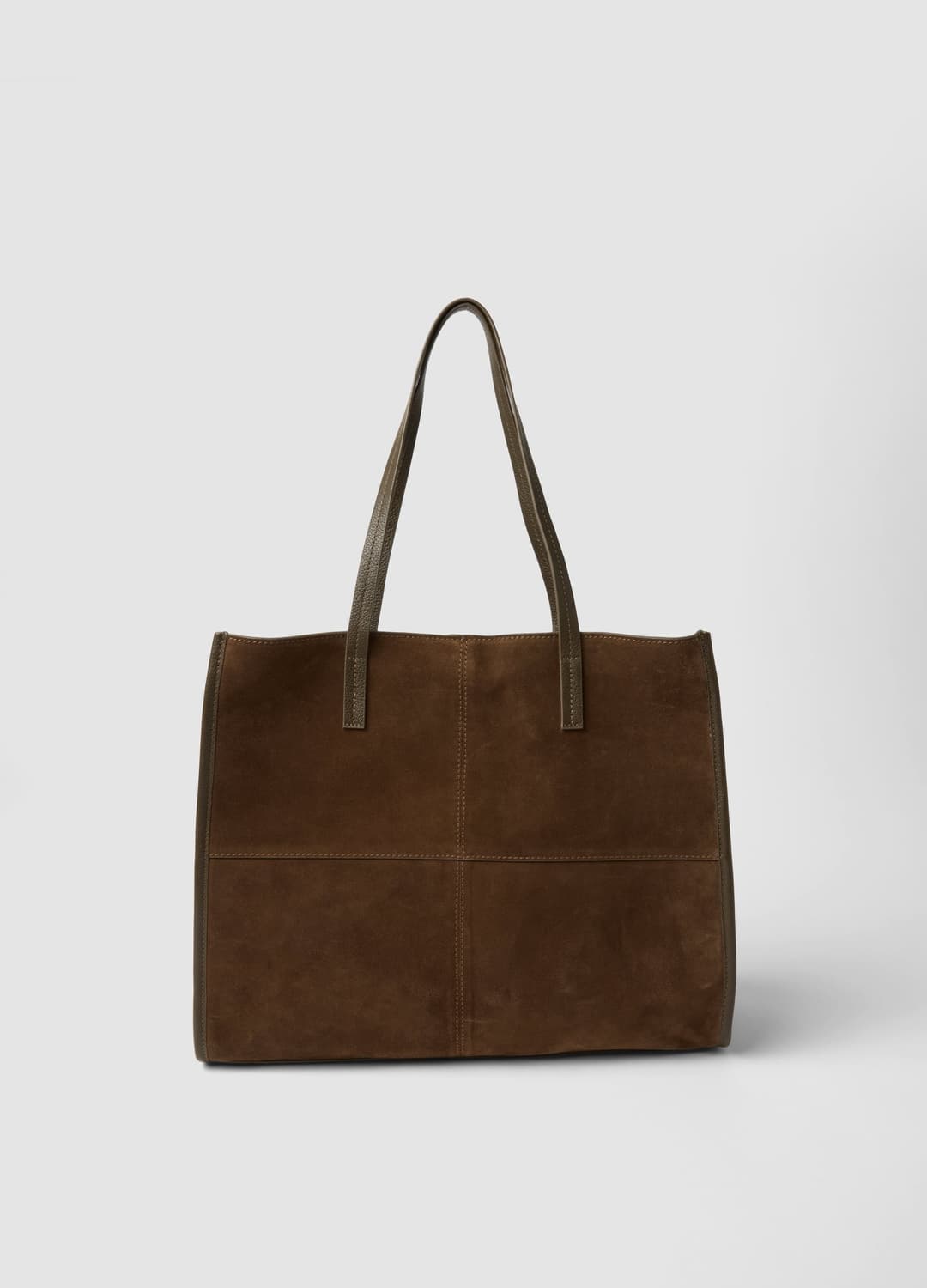 Borsa Marrone In Vera Pelle A Doppio Manico | OVS Borsa Marrone In Vera Pelle A Doppio Manico - 0 | OVS