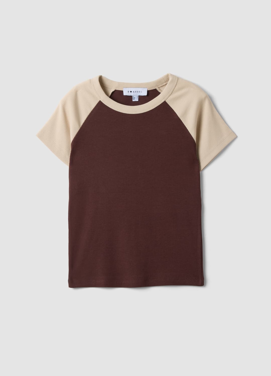 Braunes T-shirt Aus Stretch-baumwolle Mit Rundhalsausschnitt Und Kontrastärmeln | OVS Braunes T-shirt Aus Stretch-baumwolle Mit Rundhalsausschnitt Und Kontrastärmeln - 4 | OVS