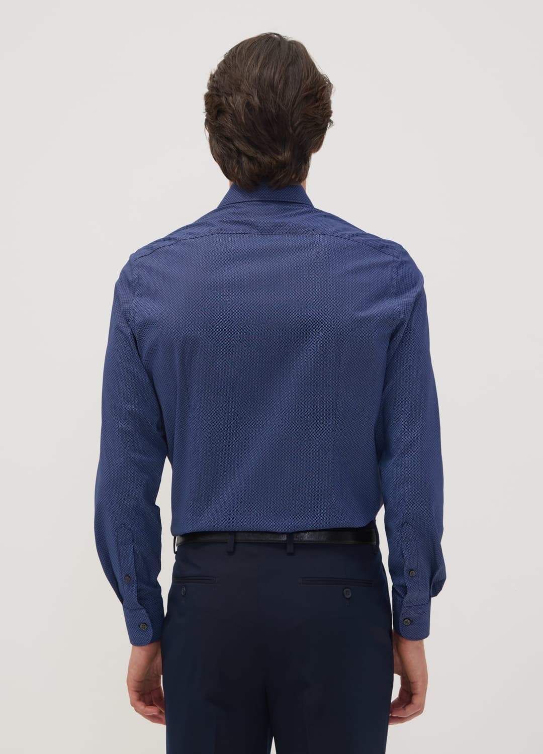 Camicia Blu In Popeline Di Cotone Elasticizzato Slim Fit | OVS Camicia Blu In Popeline Di Cotone Elasticizzato Slim Fit - 3 | OVS