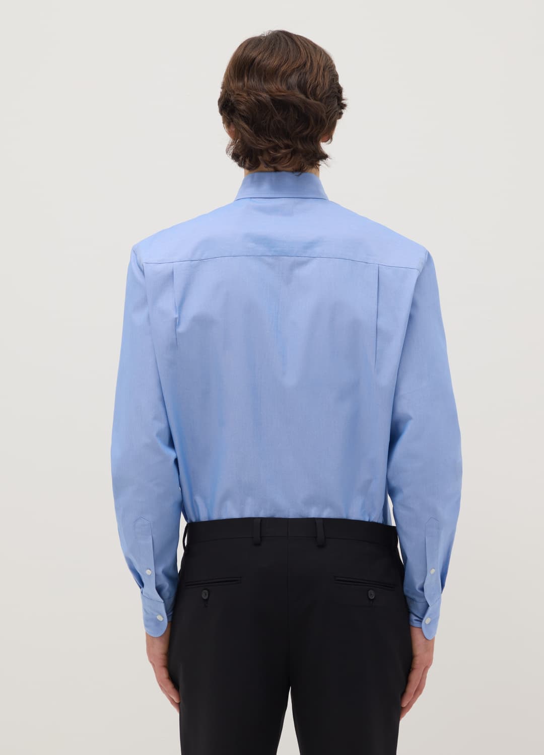 Blaue Baumwollmischung Hemd Regular Fit Easy Iron | OVS Blaue Baumwollmischung Hemd Regular Fit Easy Iron - 2 | OVS