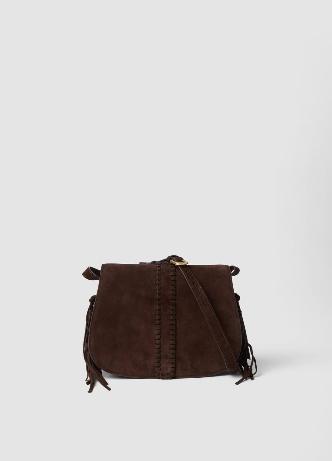 Borsa Marrone In Vera Pelle Con Frange | OVS Borsa Marrone In Vera Pelle Con Frange - 0 | OVS