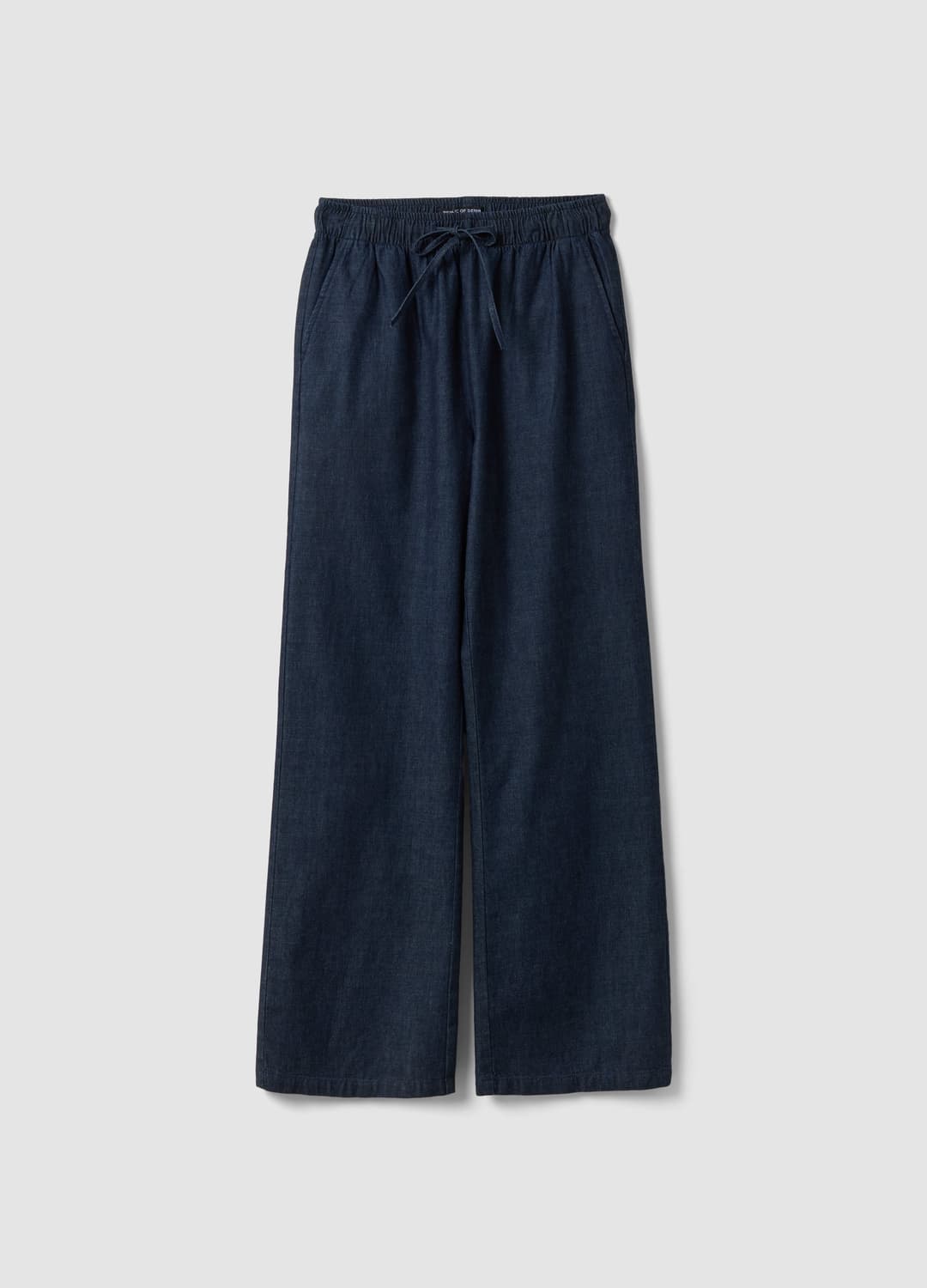 Blaue Wide-leg-jeanshose Aus Reiner Baumwolle Mit Tunnelzug | OVS Blaue Wide-leg-jeanshose Aus Reiner Baumwolle Mit Tunnelzug - 4 | OVS