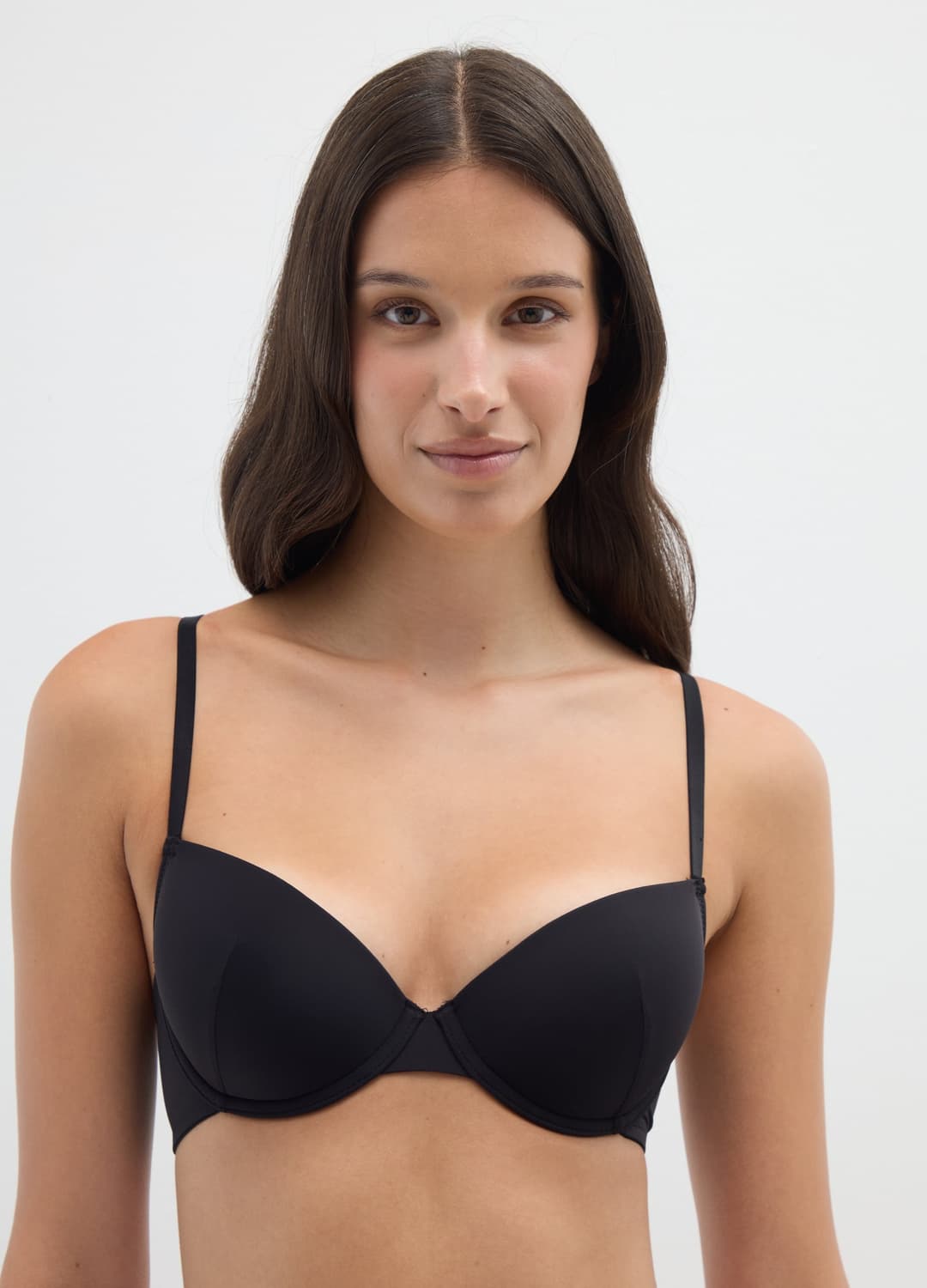 Reggiseno A Balconcino In Tessuto Elasticizzato Nero | OVS Reggiseno A Balconcino In Tessuto Elasticizzato Nero - 0 | OVS