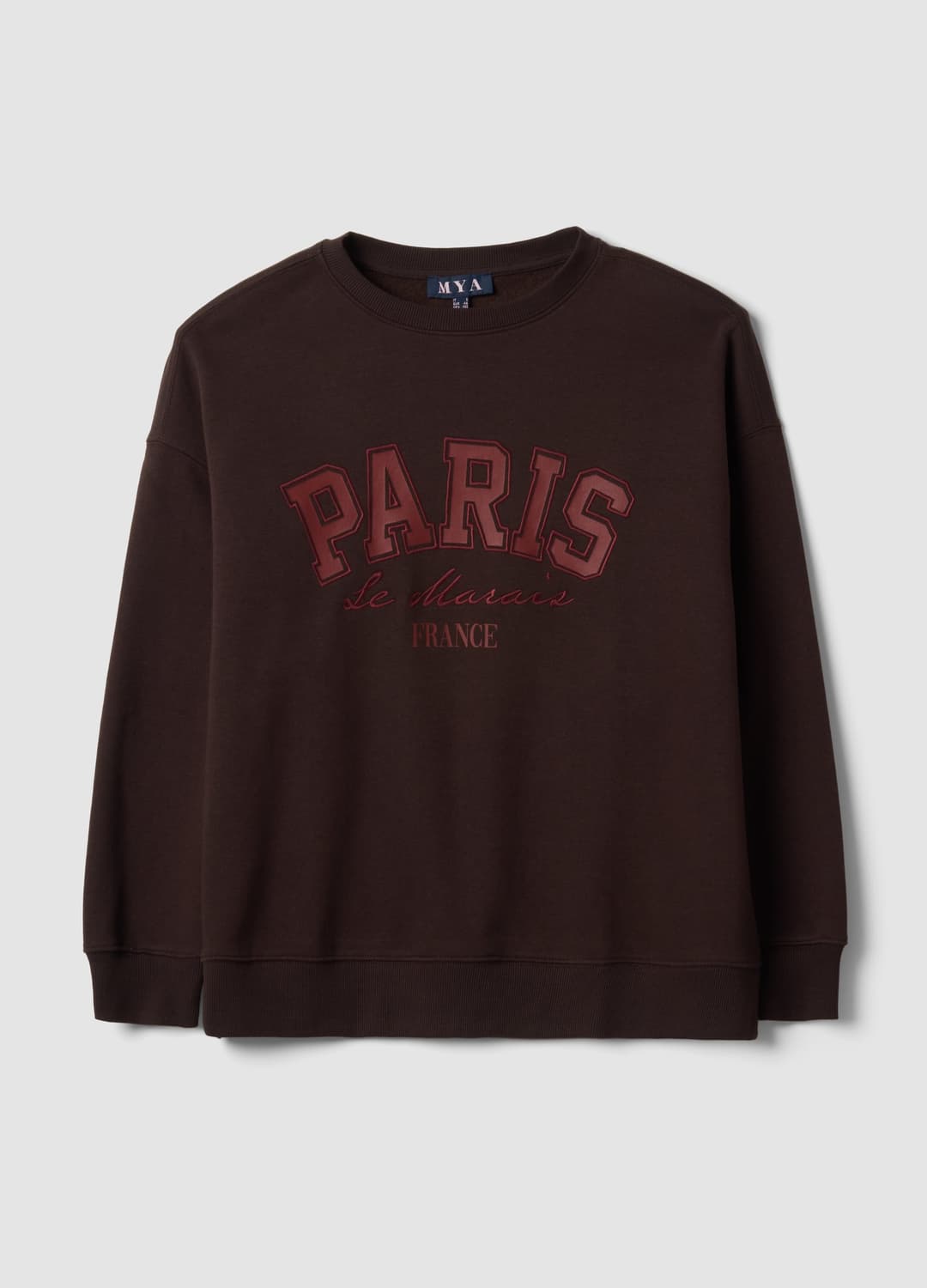 Felpa Marrone In Misto Cotone Con Scritta Paris | OVS Felpa Marrone In Misto Cotone Con Scritta Paris - 0 | OVS