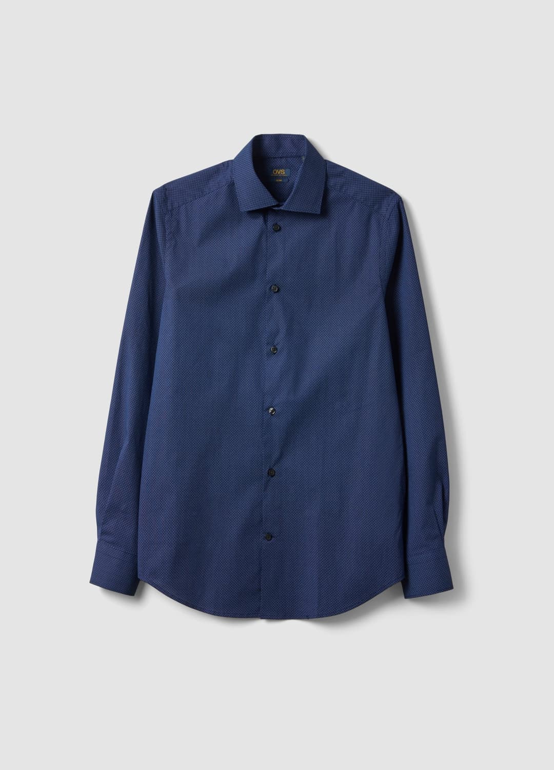Camicia Blu In Popeline Di Cotone Elasticizzato Slim Fit | OVS Camicia Blu In Popeline Di Cotone Elasticizzato Slim Fit - 4 | OVS