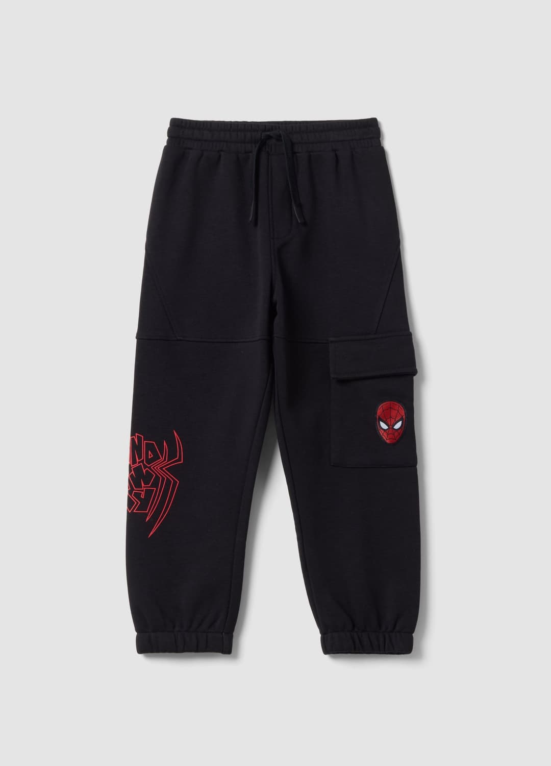 Pantaloni Jogger Neri In Misto Cotone Con Grafiche Marvel Spider-man Per Bambino | OVS Pantaloni Jogger Neri In Misto Cotone Con Grafiche Marvel Spider-man Per Bambino - 0 | OVS