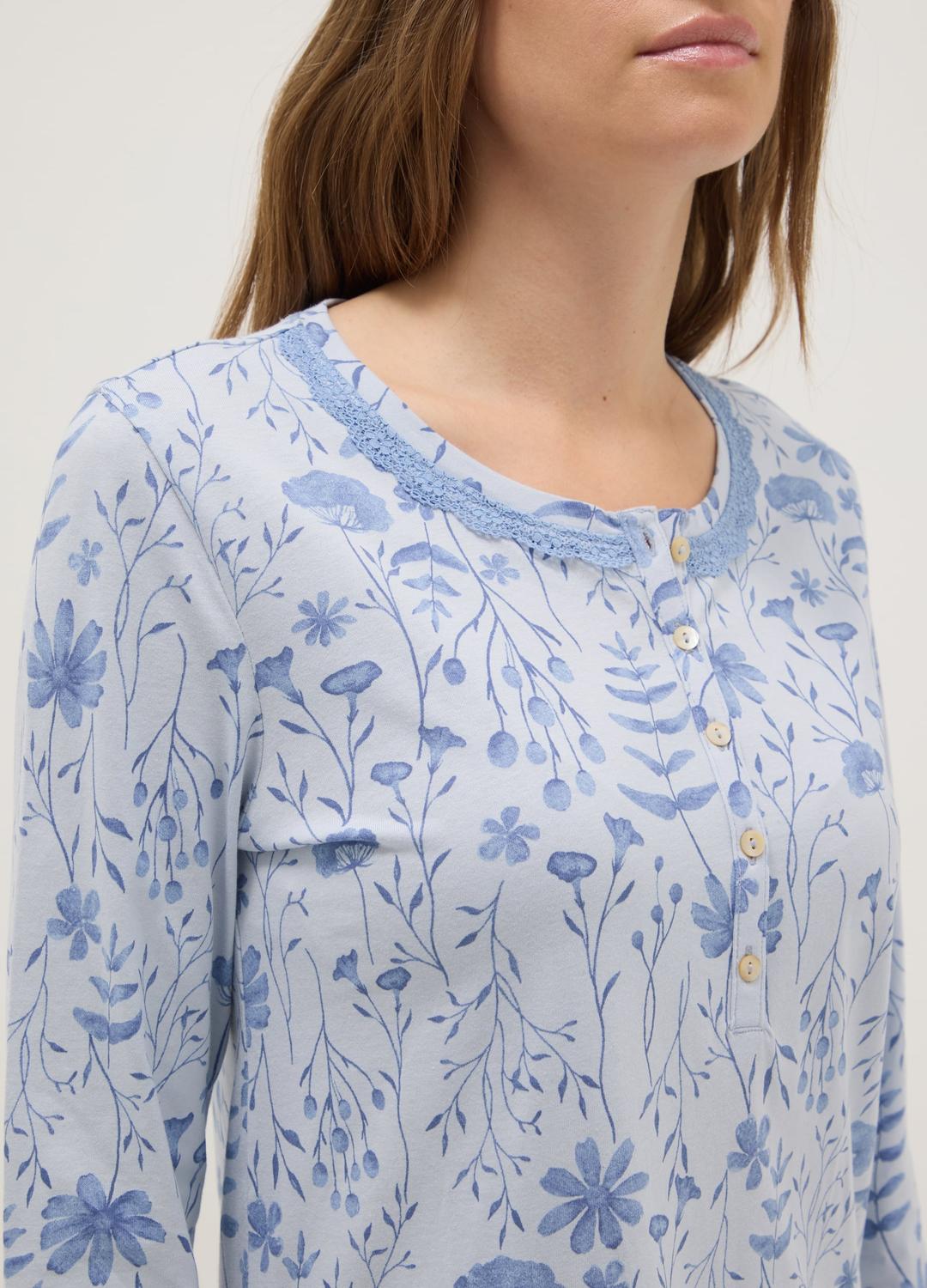 Floerns Camicetta da donna a maniche lunghe con bottoni Floerns Camicetta da donna a maniche lunghe con bottoni