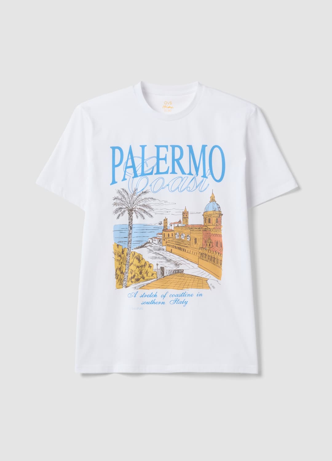 T-shirt Bianca In Puro Cotone Con Stampa Frontale Regular Fit | OVS T-shirt Bianca In Puro Cotone Con Stampa Frontale Regular Fit - 4 | OVS