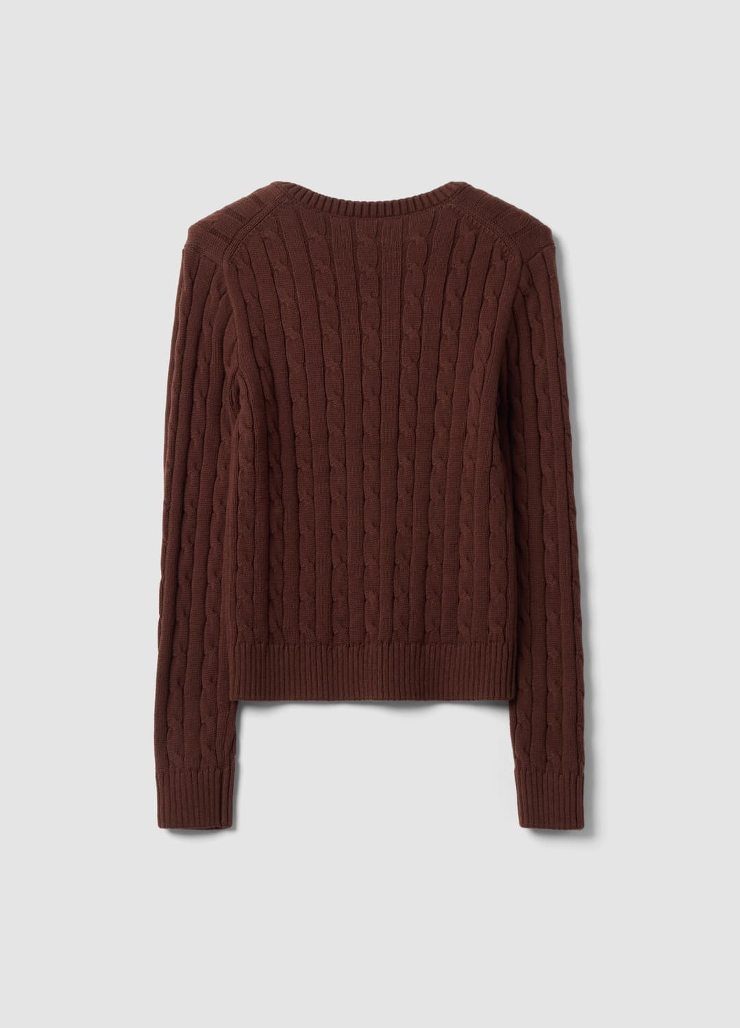 Blauer Zopfmuster-pullover Aus Reiner Baumwolle Mit Tiefem V-ausschnitt | OVS Blauer Zopfmuster-pullover Aus Reiner Baumwolle Mit Tiefem V-ausschnitt - 6 | OVS