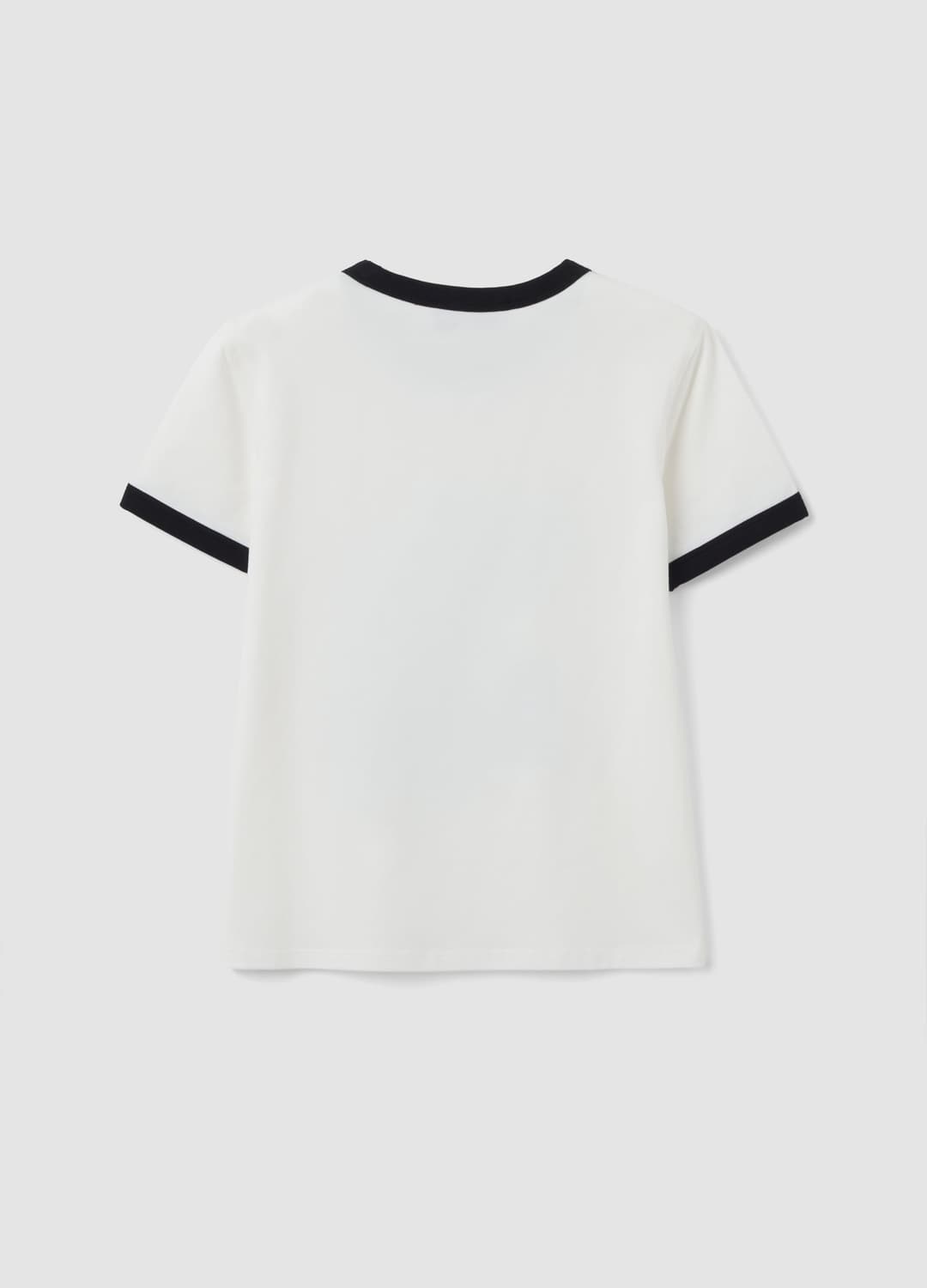 T-shirt Bianca In Cotone Con Stampa Grafica Frontale E Bordi A Contrasto | OVS T-shirt Bianca In Cotone Con Stampa Grafica Frontale E Bordi A Contrasto - 5 | OVS