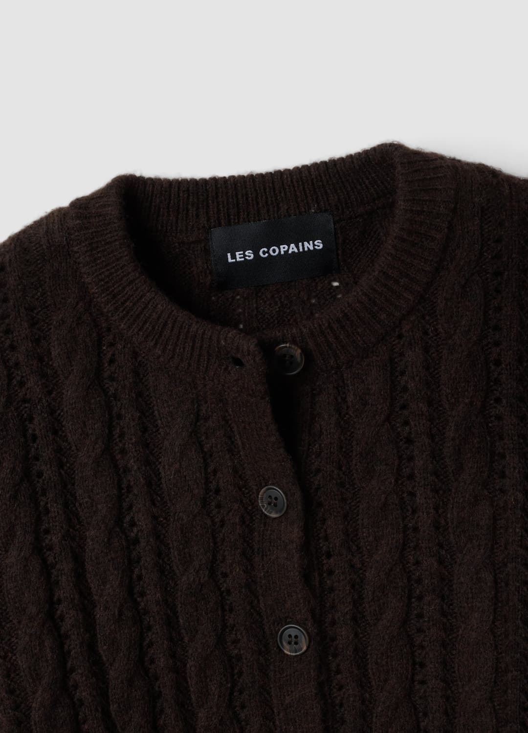 Braune Zopfstrick-cardigan Aus Wollmix | OVS Braune Zopfstrick-cardigan Aus Wollmix - 1 | OVS