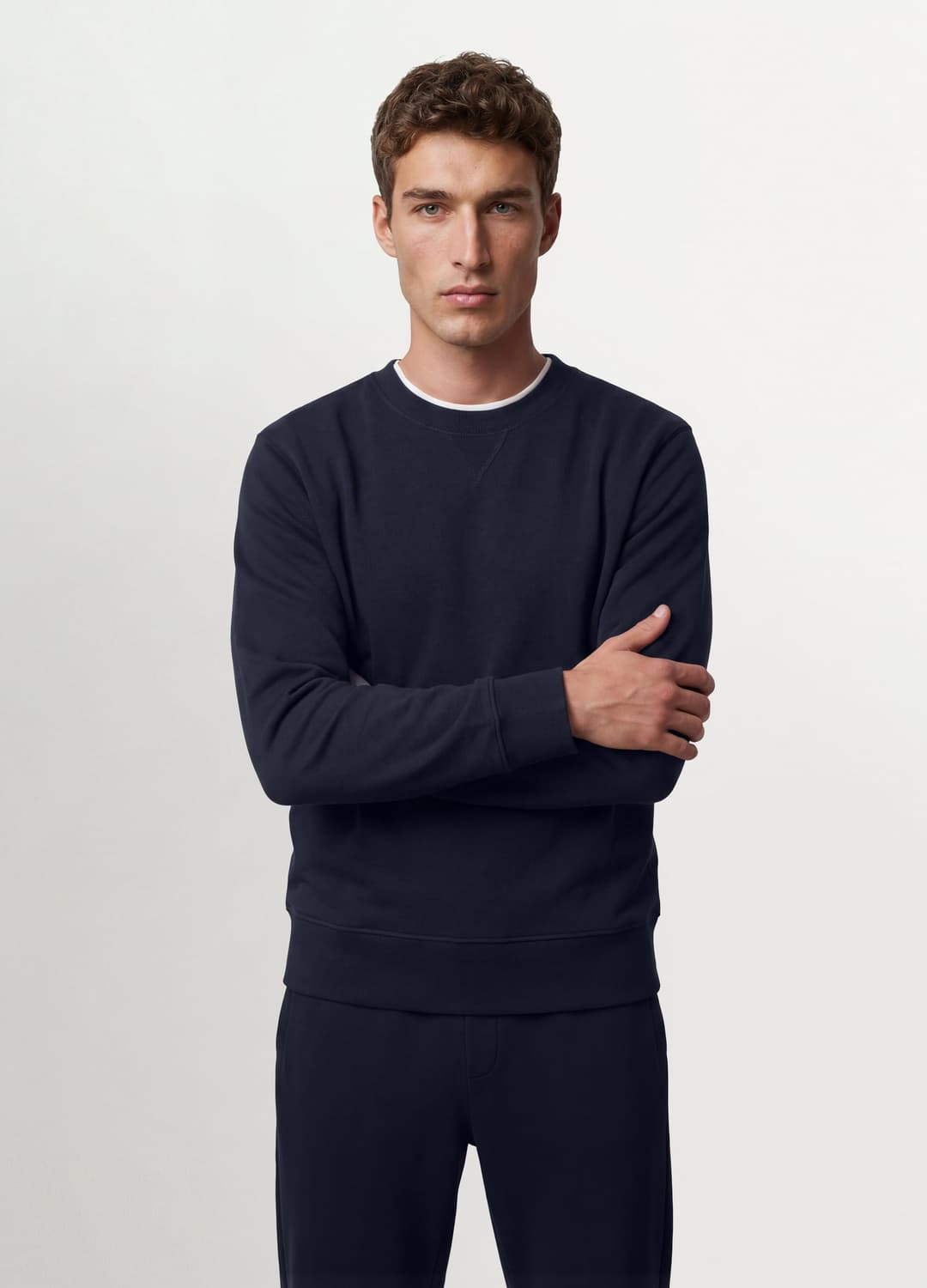 Felpa Blu Girocollo In Misto Cotone Regular Fit | OVS Felpa Blu Girocollo In Misto Cotone Regular Fit - 1 | OVS