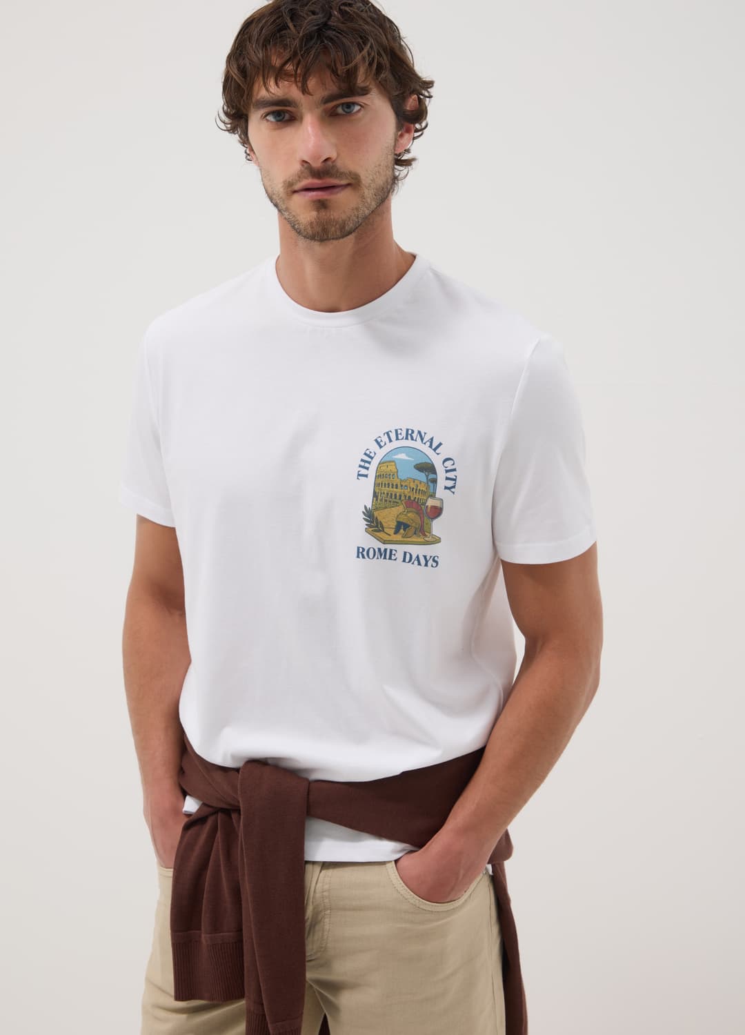 T-shirt Bianca A Maniche Corte In Puro Cotone Regular Fit | OVS T-shirt Bianca A Maniche Corte In Puro Cotone Regular Fit - 0 | OVS