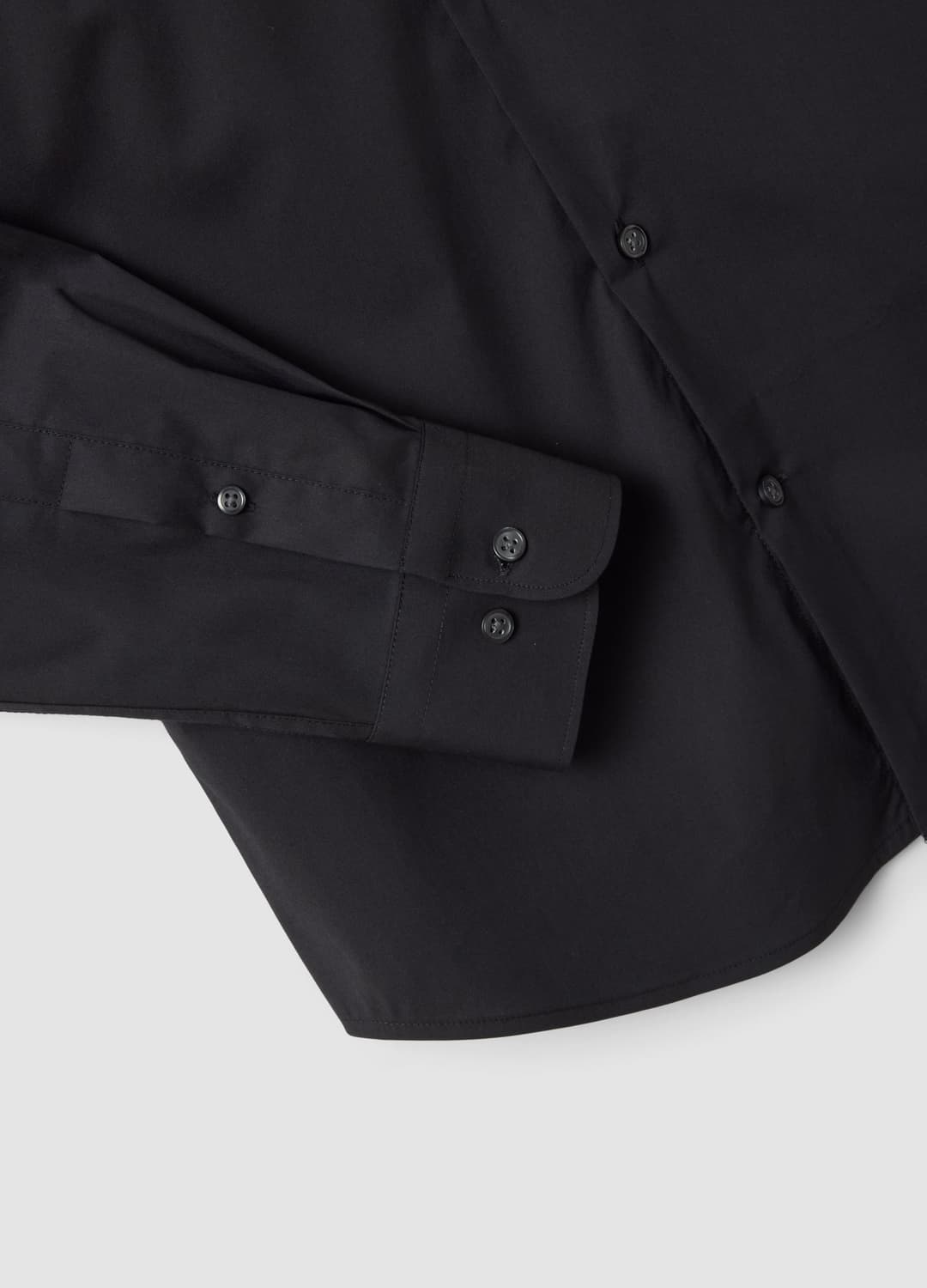Camicia Nera In Popeline Di Cotone Elasticizzato Slim Fit | OVS Camicia Nera In Popeline Di Cotone Elasticizzato Slim Fit - 2 | OVS