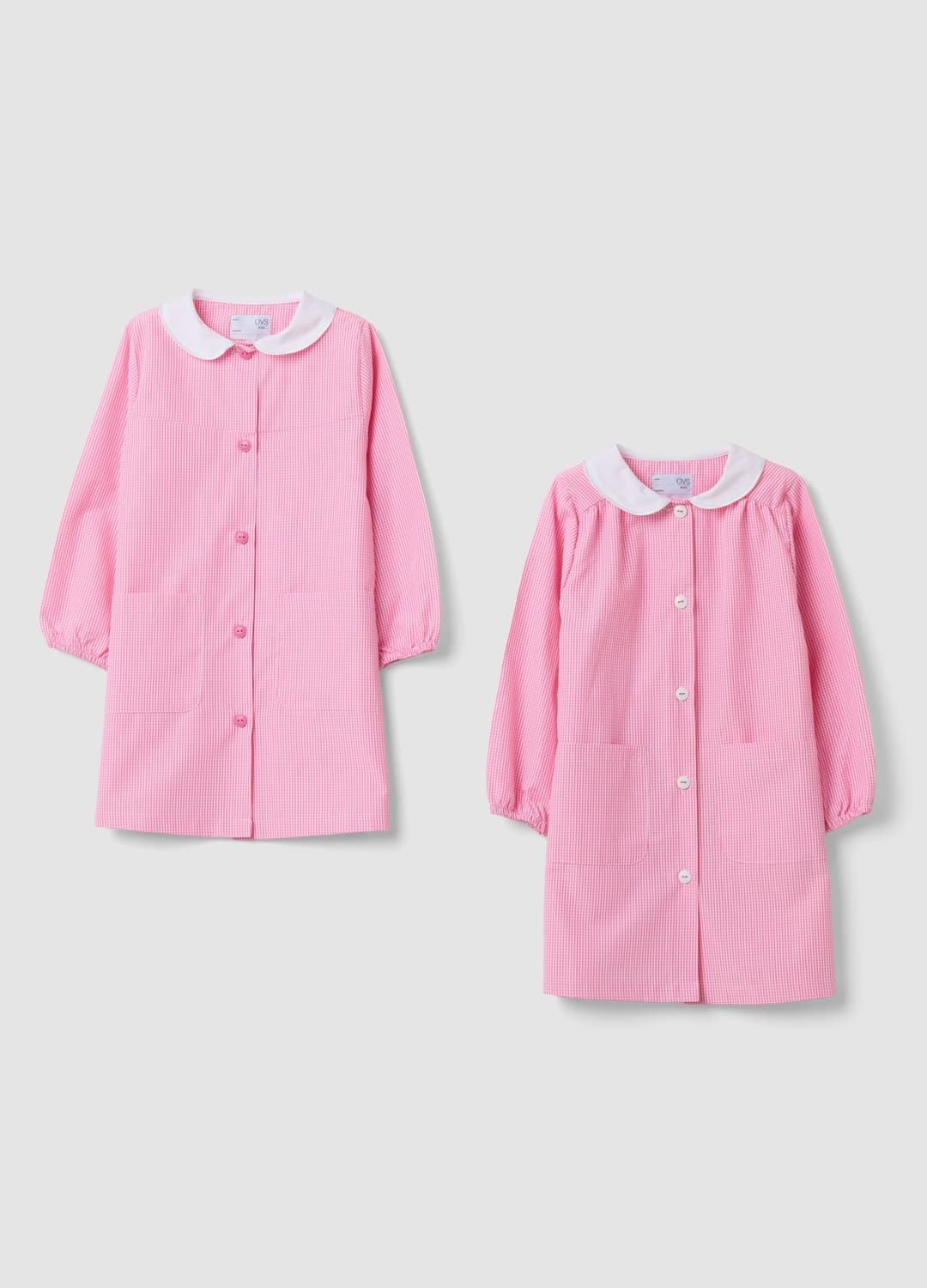 2er-pack Rosa Kindergartenkittel Für Mädchen Mit Weißem Kragen | OVS 2er-pack Rosa Kindergartenkittel Für Mädchen Mit Weißem Kragen - 0 | OVS