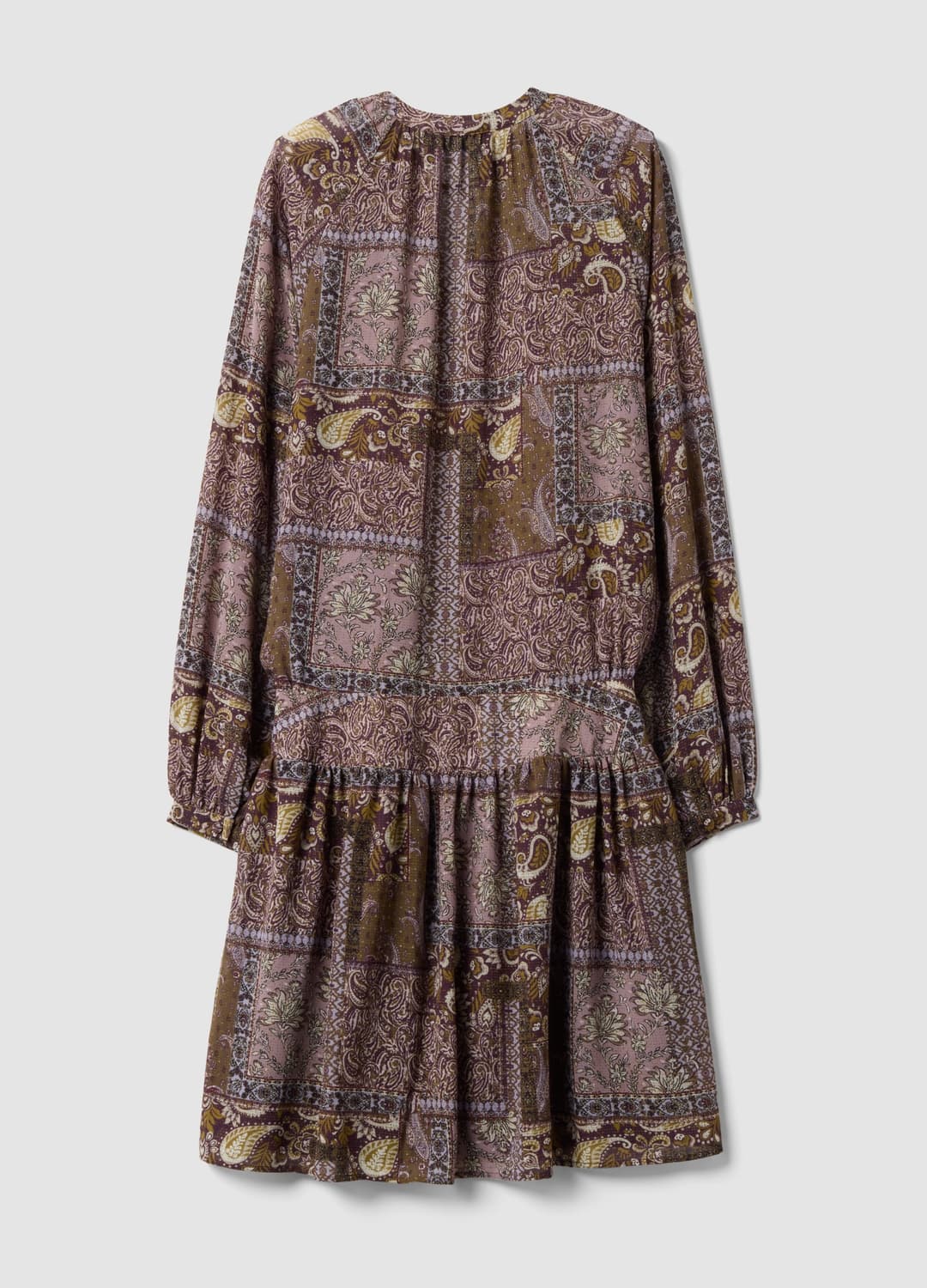 Violettes Kleid Mit Tiefem V-ausschnitt Und Edlem Volant Am Saum | OVS Violettes Kleid Mit Tiefem V-ausschnitt Und Edlem Volant Am Saum - 6 | OVS