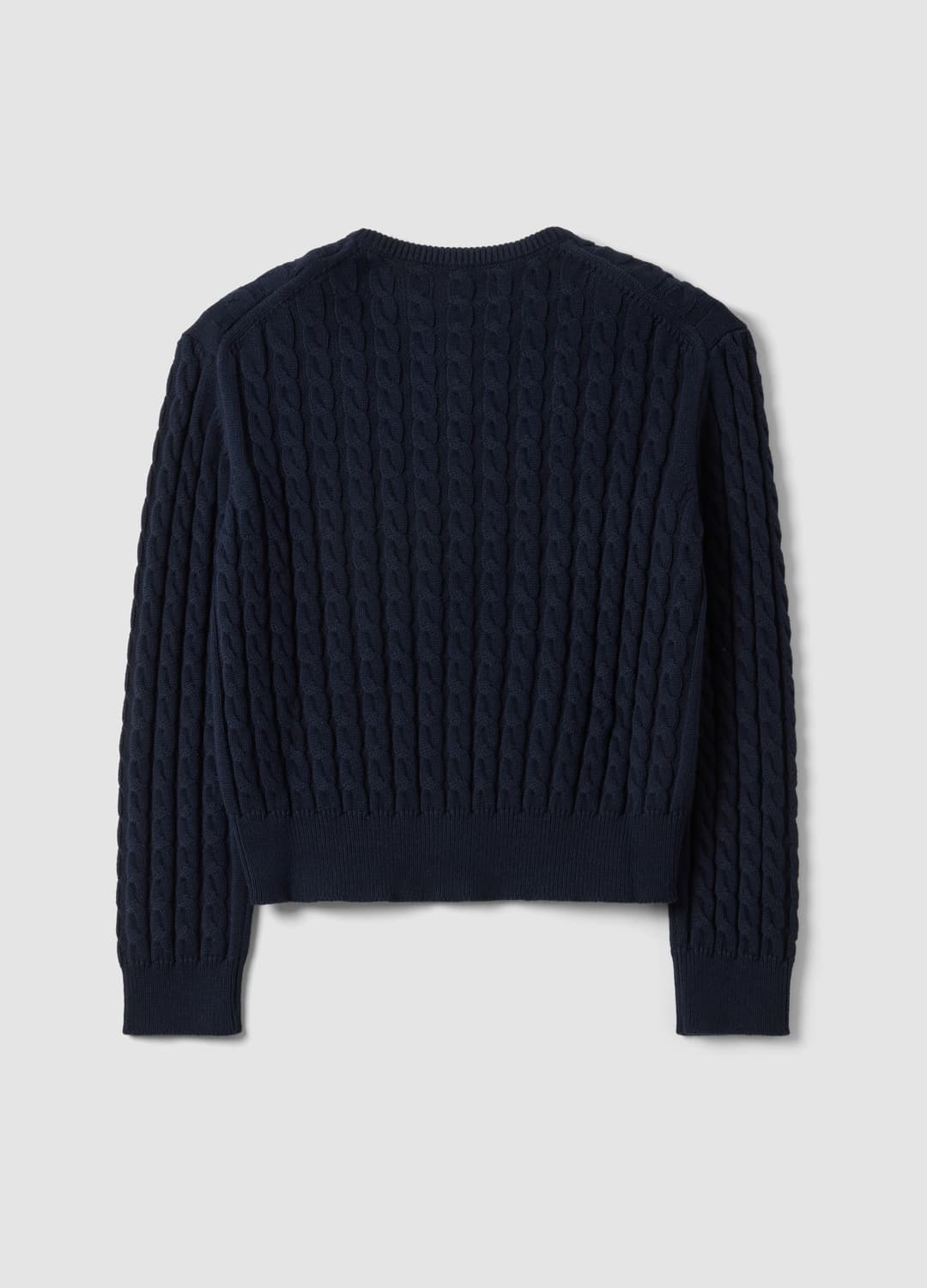 Maglia Blu Girocollo In Puro Cotone A Trecce Regular Fit | OVS Maglia Blu Girocollo In Puro Cotone A Trecce Regular Fit - 6 | OVS