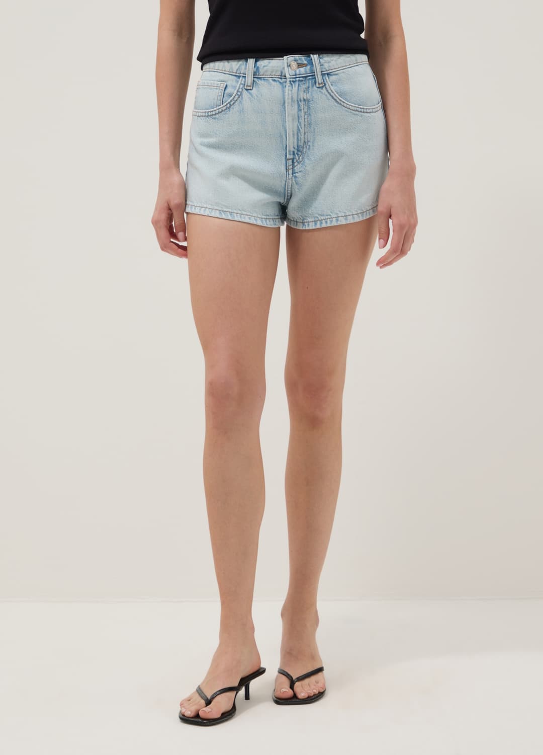 Hellblaue Denim-shorts Aus Reiner Baumwolle | OVS Hellblaue Denim-shorts Aus Reiner Baumwolle - 1 | OVS