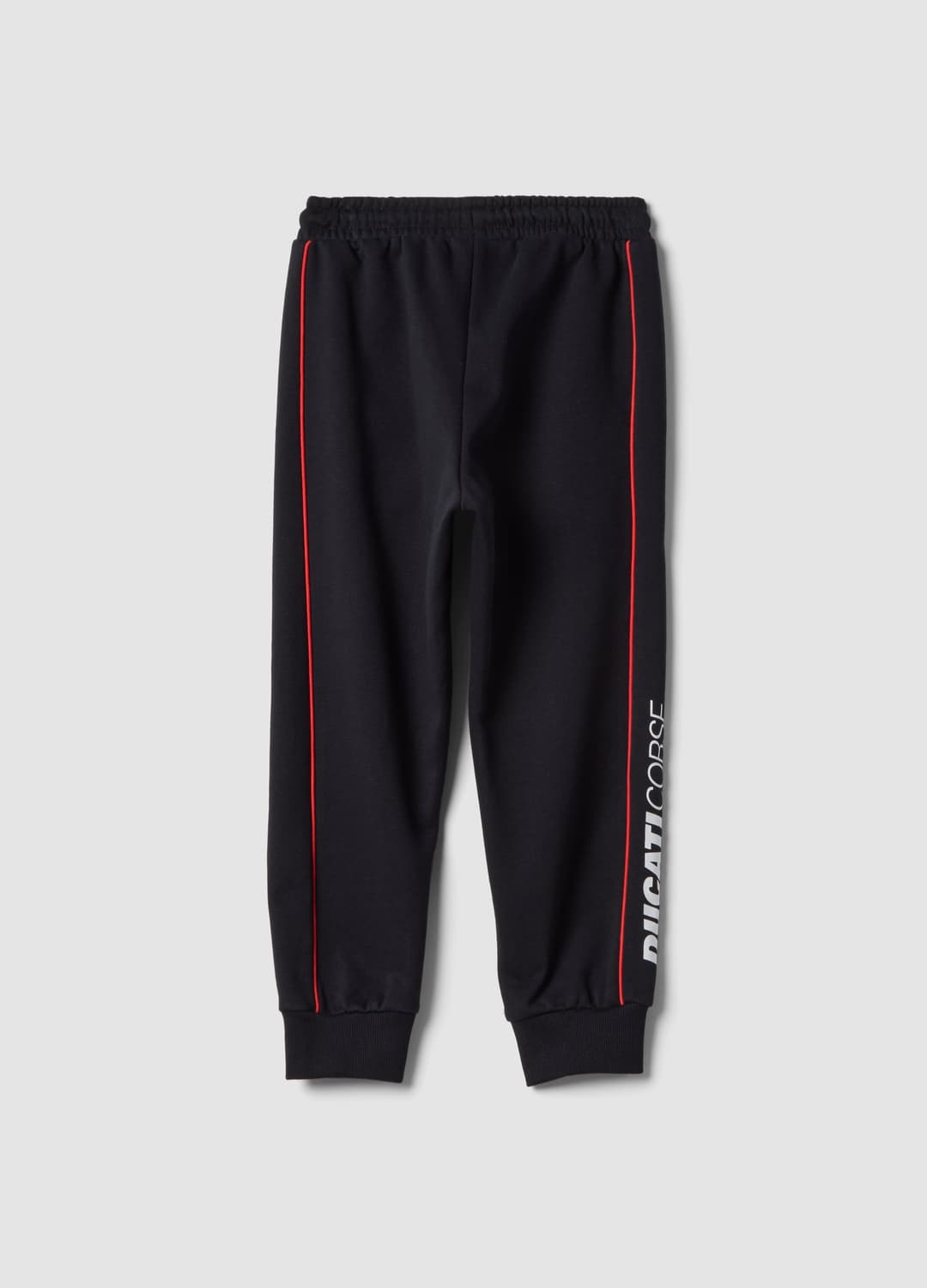 Pantaloni Jogger Neri In Misto Cotone Con Coulisse E Logo Ducati | OVS Pantaloni Jogger Neri In Misto Cotone Con Coulisse E Logo Ducati - 1 | OVS