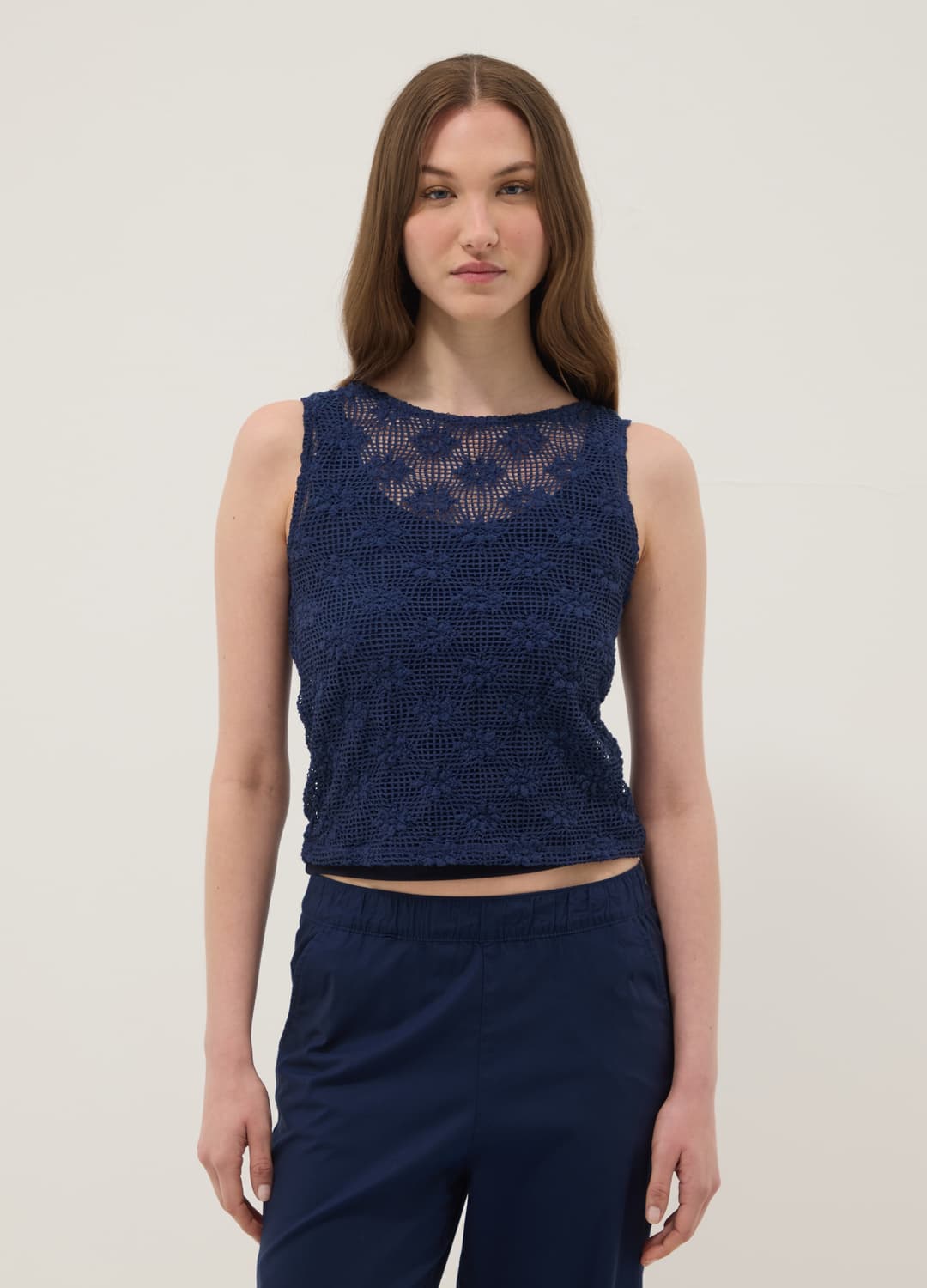 Blaues Tanktop Aus Stretchmaterial | OVS Blaues Tanktop Aus Stretchmaterial - 2 | OVS