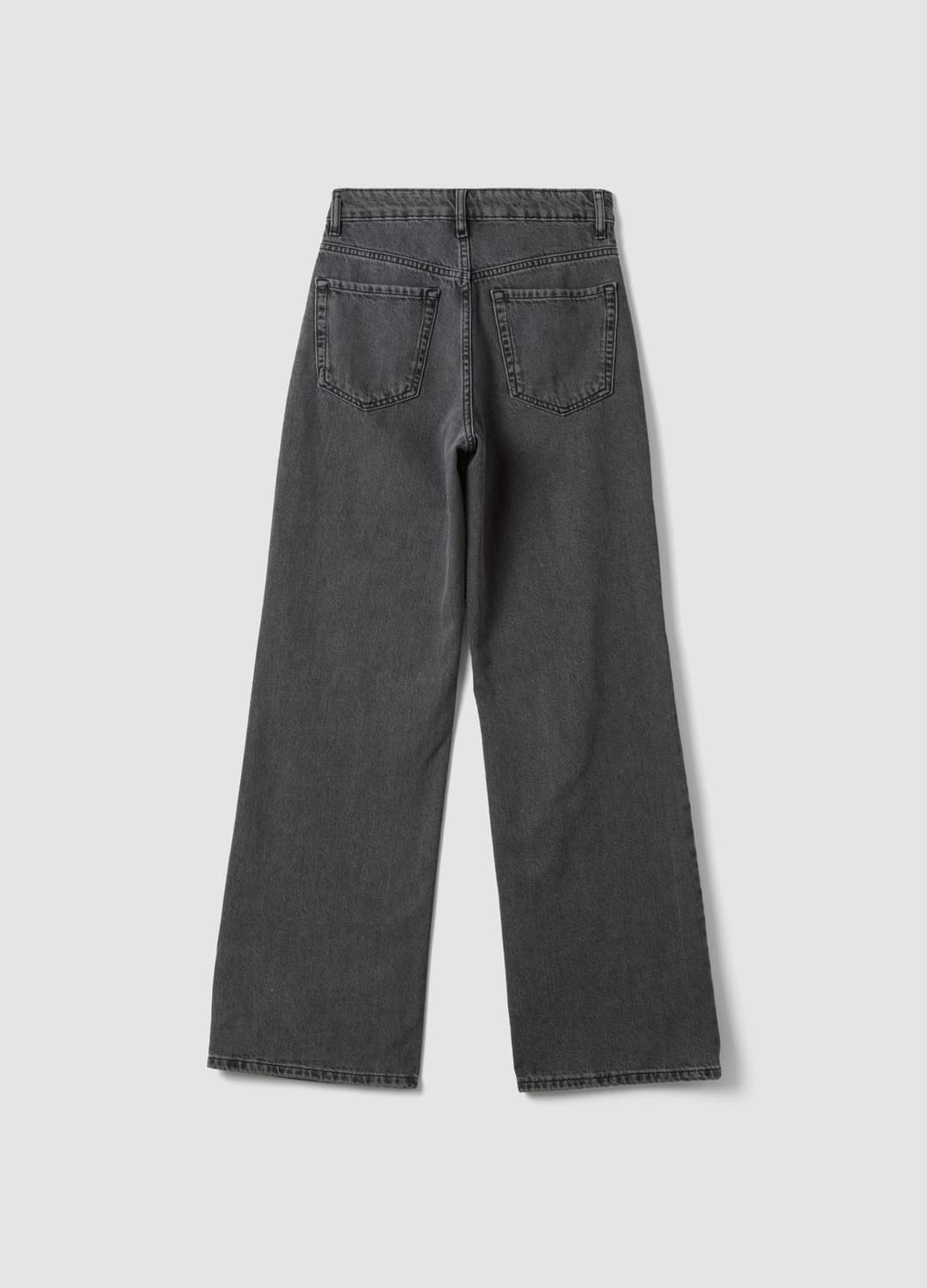 Graue Denim-jeans Aus Reiner Baumwolle Mit High Waist Und Wide Leg | OVS Graue Denim-jeans Aus Reiner Baumwolle Mit High Waist Und Wide Leg - 6 | OVS