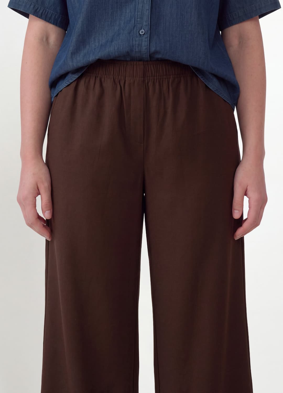 Pantaloni Marroni Wide Leg In Misto Viscosa | OVS Pantaloni Marroni Wide Leg In Misto Viscosa - 3 | OVS