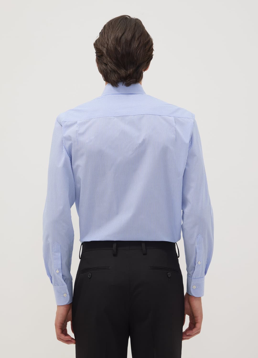 Camicia Azzurra A Righe In Misto Cotone Con Collo Button Down Easy Iron Regular Fit | OVS Camicia Azzurra A Righe In Misto Cotone Con Collo Button Down Easy Iron Regular Fit - 3 | OVS