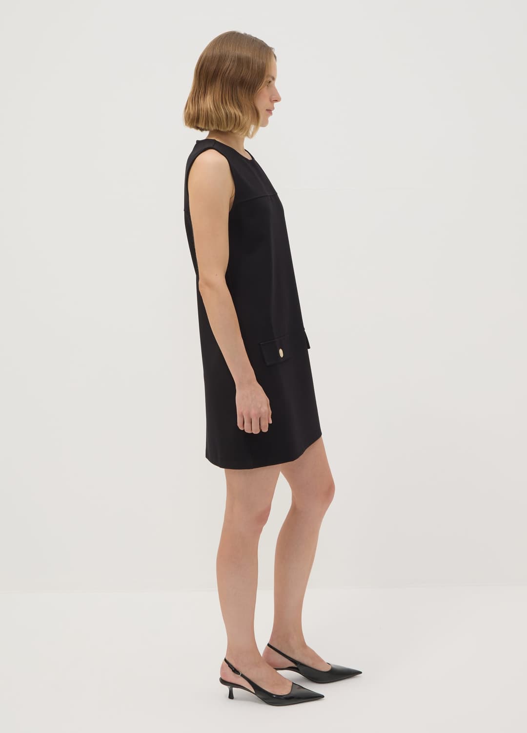 Abito Smanicato Nero In Punto Milano Di Viscosa Elasticizzata Straight Fit | OVS Abito Smanicato Nero In Punto Milano Di Viscosa Elasticizzata Straight Fit - 1 | OVS