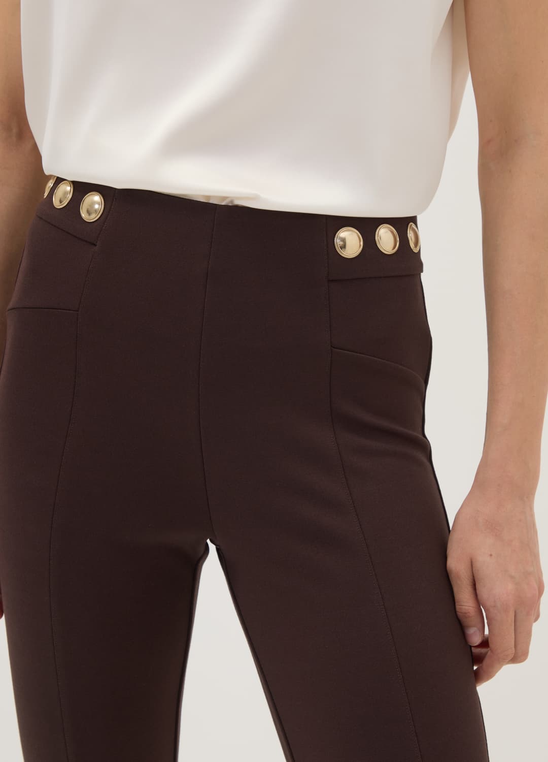 Leggings Marroni In Punto Milano Di Viscosa Elasticizzata Skinny Fit | OVS Leggings Marroni In Punto Milano Di Viscosa Elasticizzata Skinny Fit - 2 | OVS