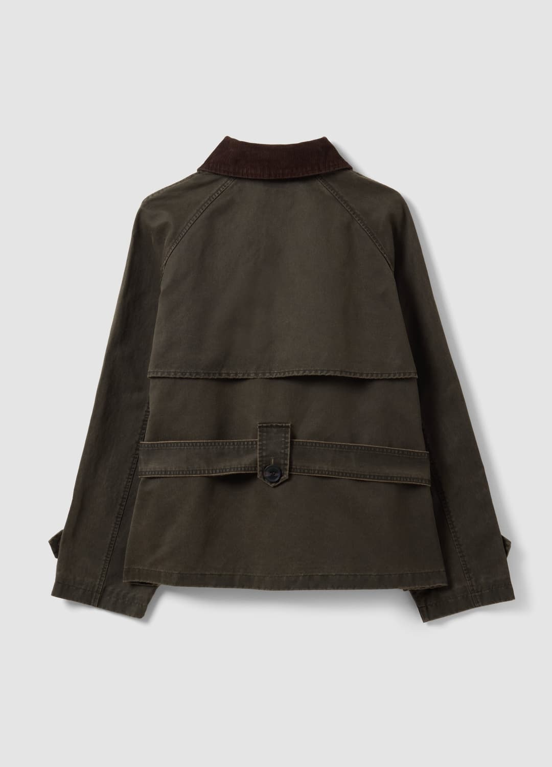 Grüner Trenchcoat Aus Baumwollmischung Mit Kontrastkragen | OVS Grüner Trenchcoat Aus Baumwollmischung Mit Kontrastkragen - 6 | OVS