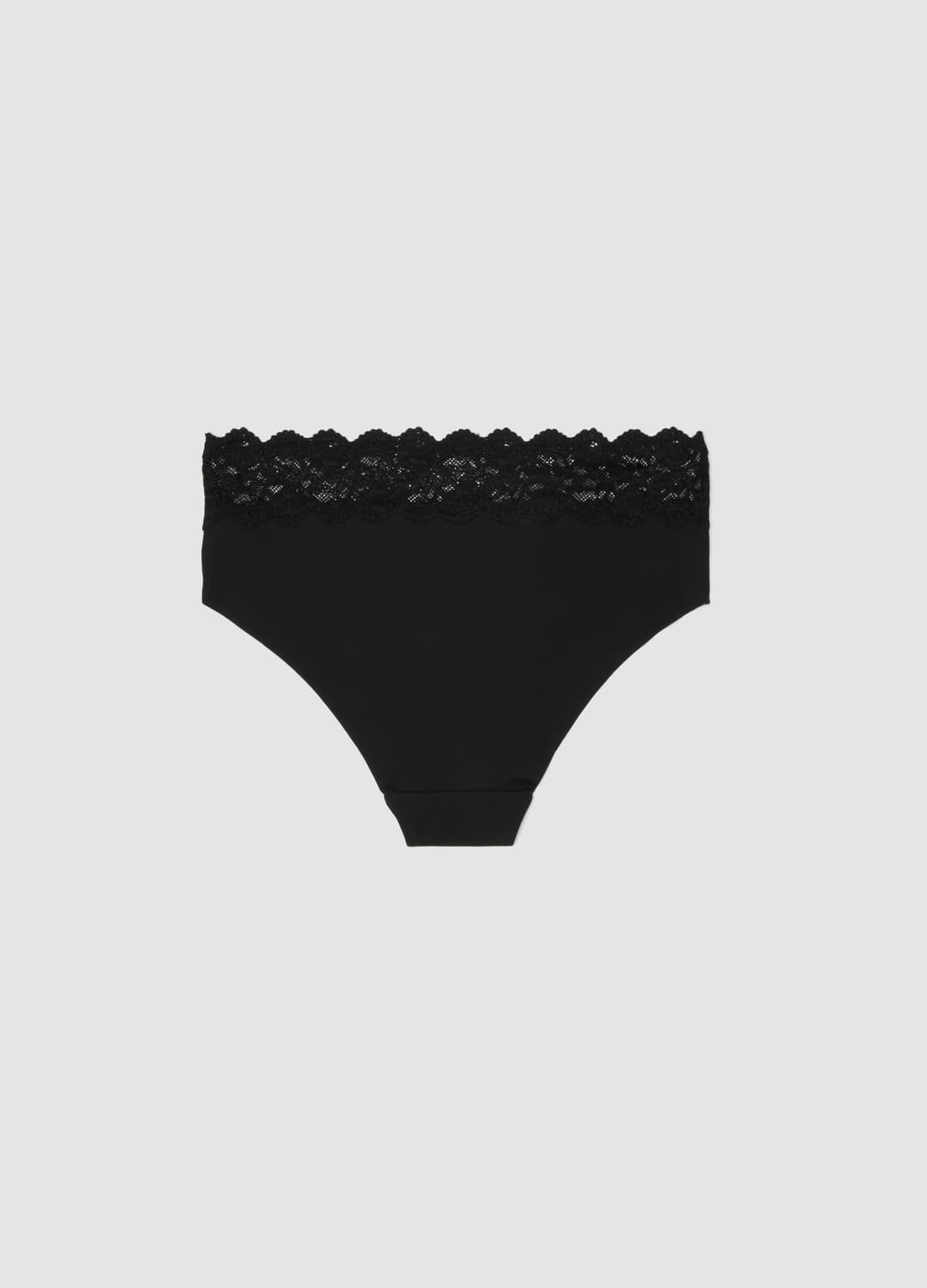 Slip Nero In Microfibra Elasticizzata Con Pizzo | OVS Slip Nero In Microfibra Elasticizzata Con Pizzo - 5 | OVS