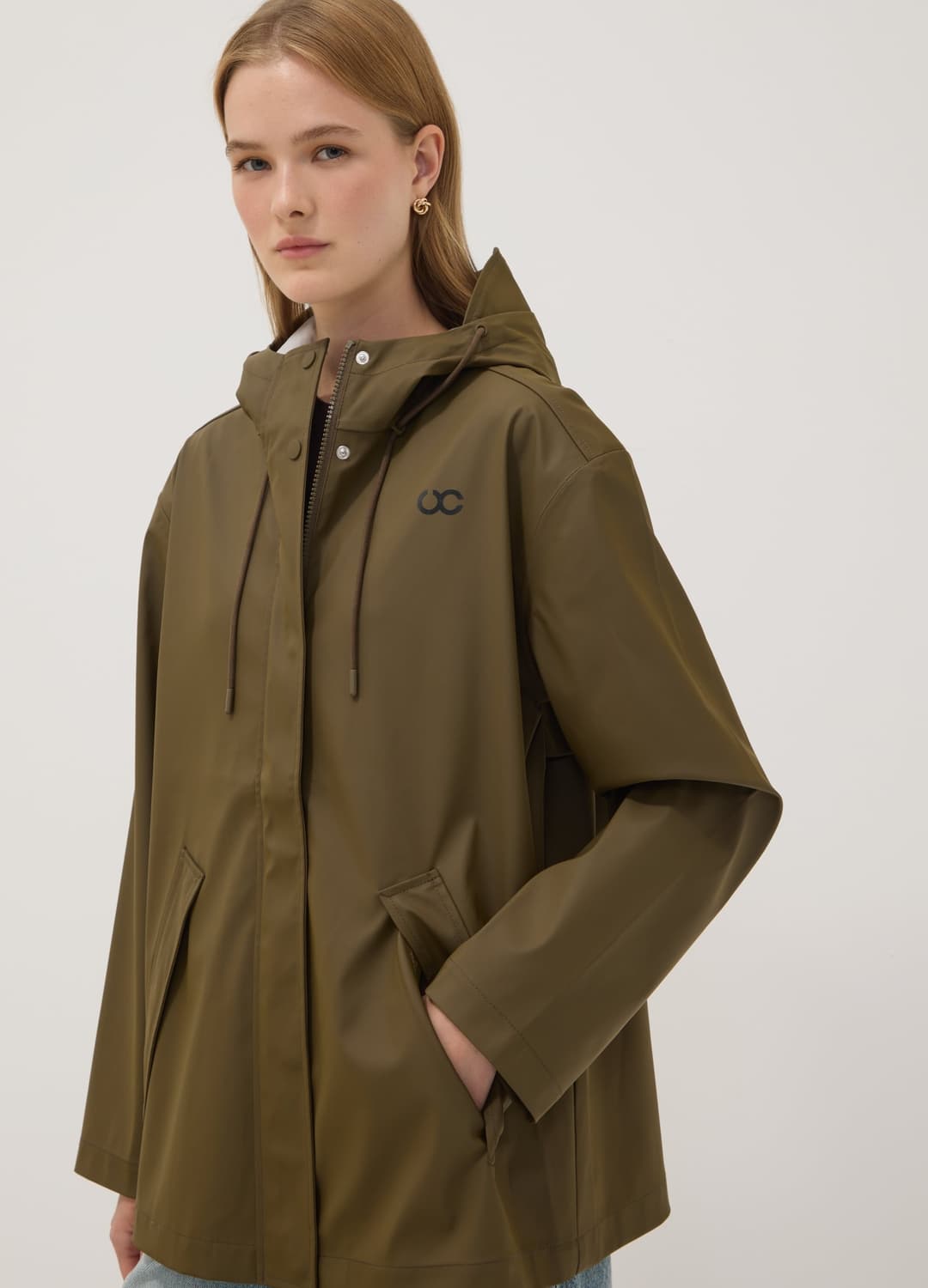 Rote Regenjacke Mit Reissverschluss Und Kapuze | OVS Rote Regenjacke Mit Reissverschluss Und Kapuze - 0 | OVS