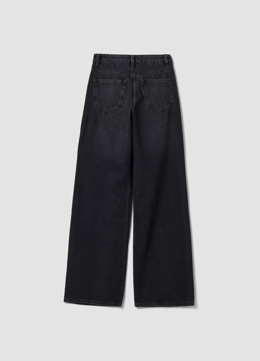 Schwarze Wide-leg-jeans Aus Reiner Baumwolle Mit Nieten | OVS Schwarze Wide-leg-jeans Aus Reiner Baumwolle Mit Nieten - 5 | OVS