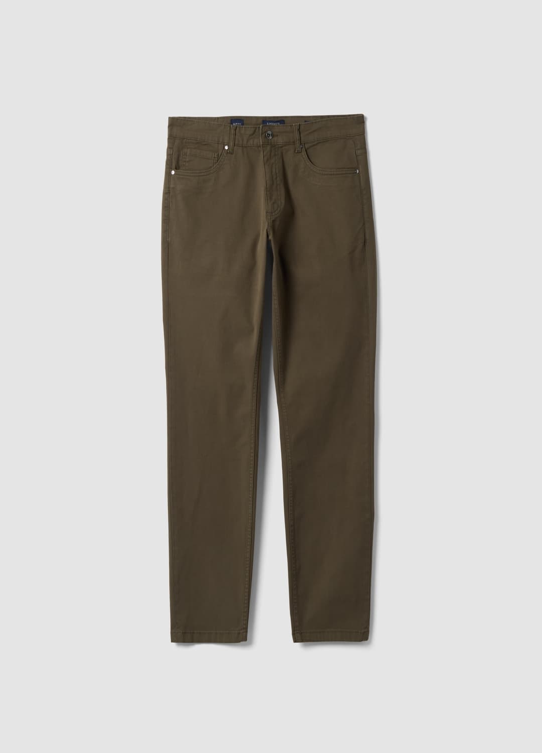 Grüne Slim-fit-hose Aus Elastischem Baumwolltwill | OVS Grüne Slim-fit-hose Aus Elastischem Baumwolltwill - 4 | OVS
