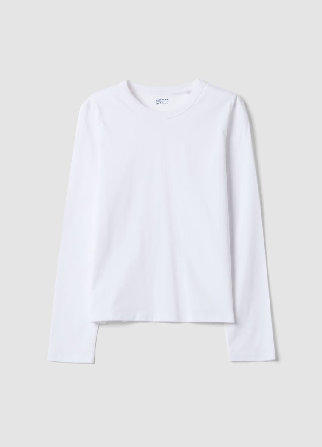T-shirt Bianca In Jersey Di Puro Cotone A Maniche Lunghe Regular Fit | OVS T-shirt Bianca In Jersey Di Puro Cotone A Maniche Lunghe Regular Fit - 0 | OVS