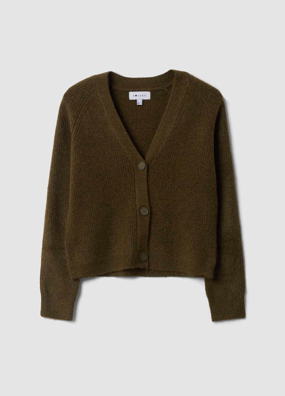 Grüner Cardigan Aus Stretchwolle Mit Tiefem V-ausschnitt | OVS Grüner Cardigan Aus Stretchwolle Mit Tiefem V-ausschnitt - 0 | OVS
