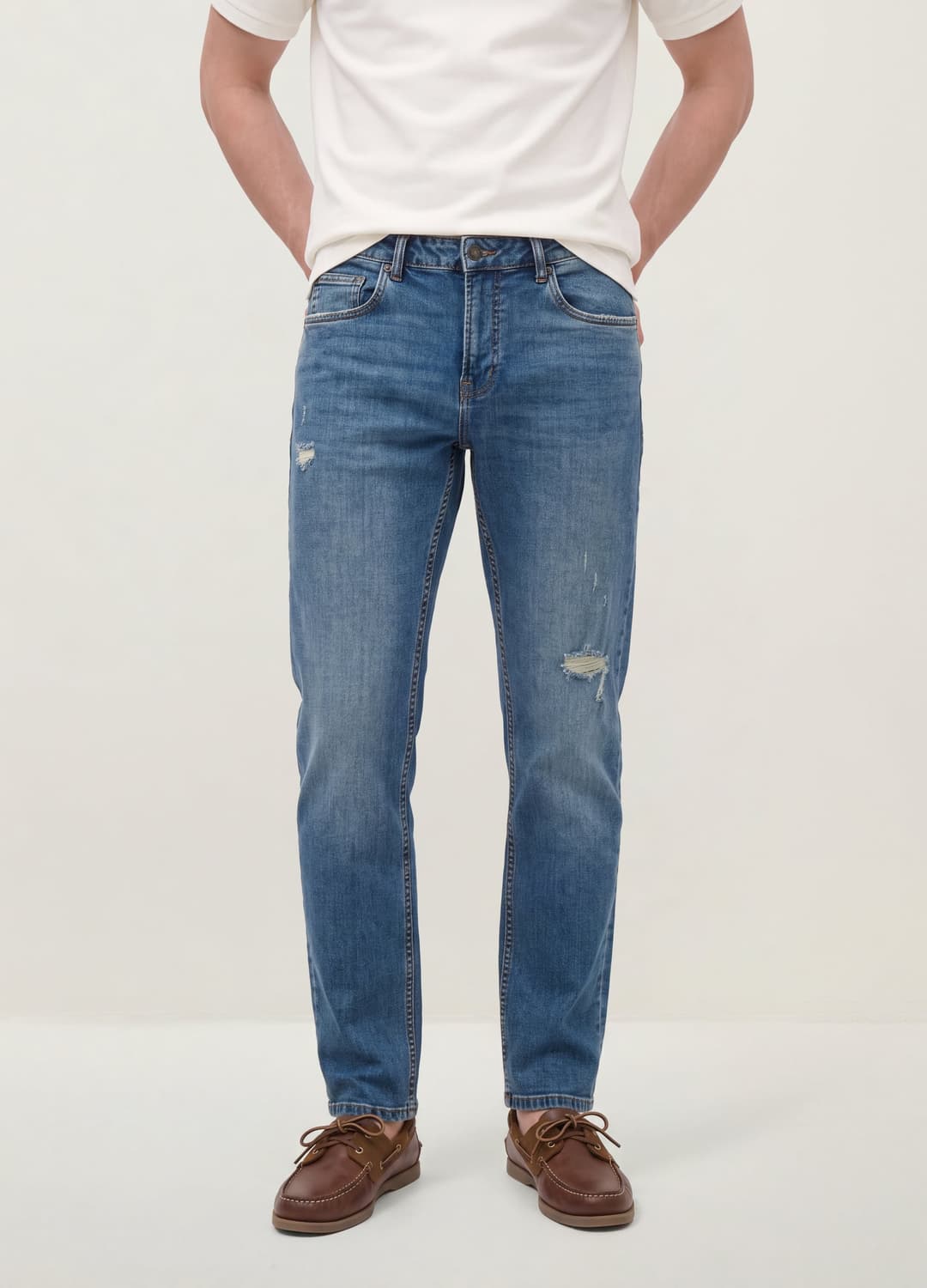Dunkelblaue Denim-jeans Aus Stretch-baumwolle | OVS Dunkelblaue Denim-jeans Aus Stretch-baumwolle - 8 | OVS