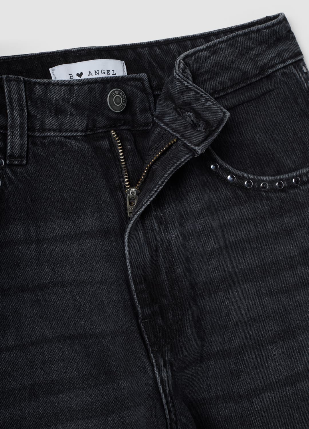 Schwarze Wide-leg-jeans Aus Reiner Baumwolle Mit Nieten | OVS Schwarze Wide-leg-jeans Aus Reiner Baumwolle Mit Nieten - 6 | OVS