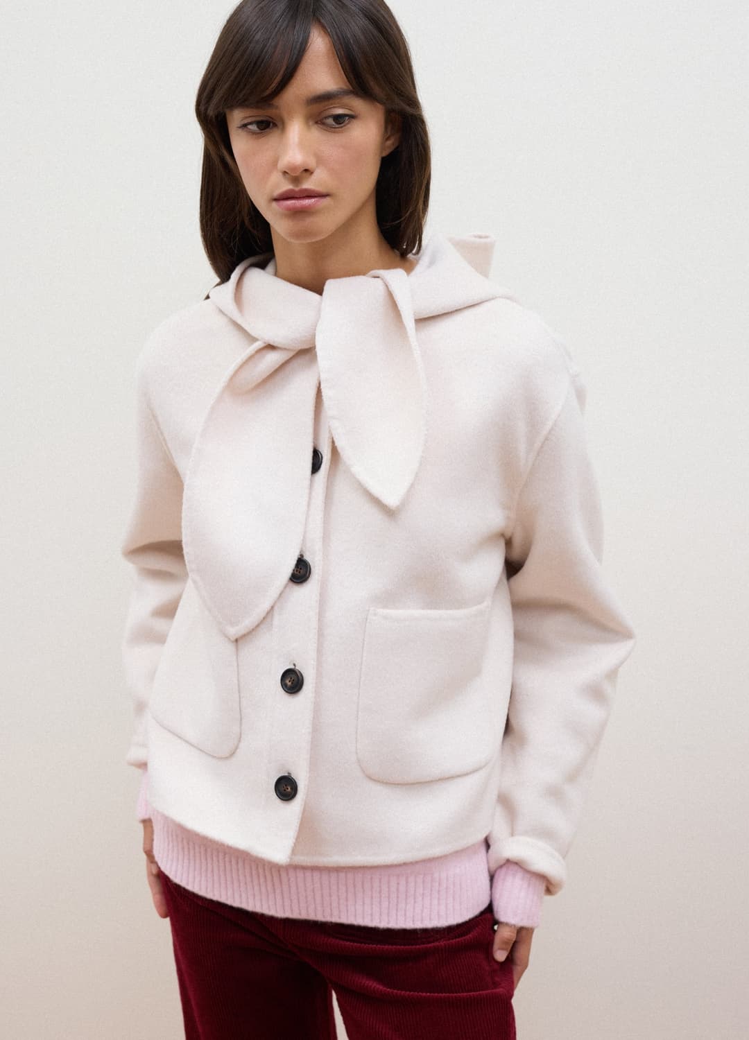 Cappotto Bianco Corto In Misto Lana Con Cappuccio Regular Fit | OVS Cappotto Bianco Corto In Misto Lana Con Cappuccio Regular Fit - 0 | OVS