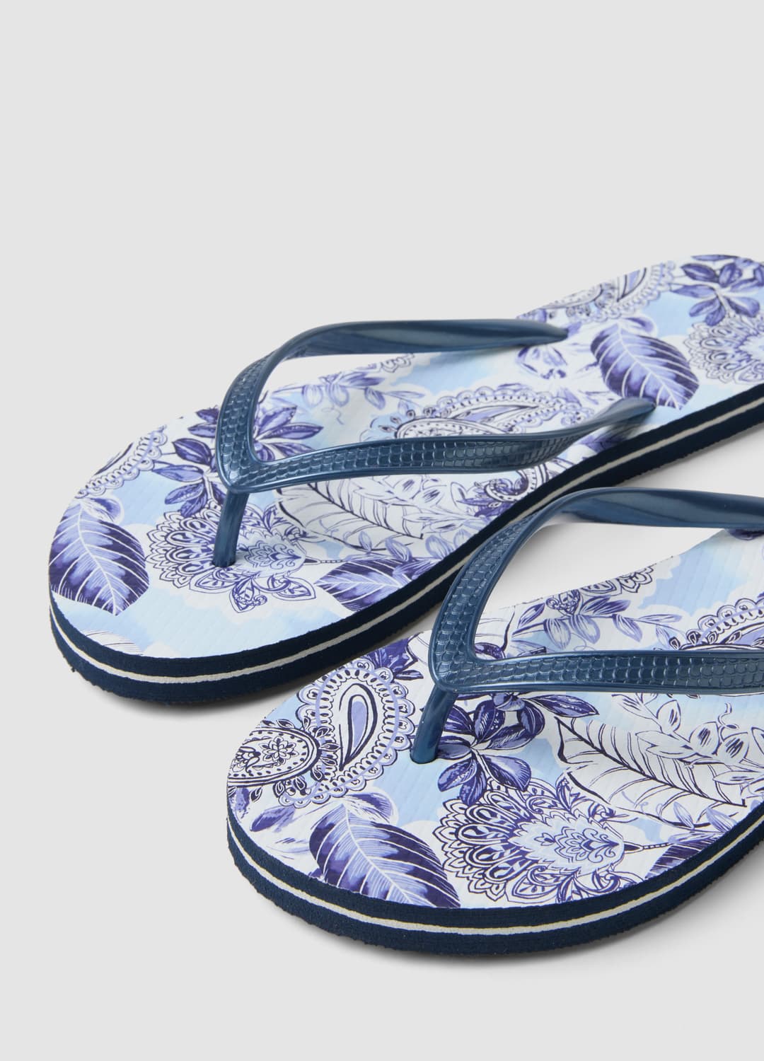 Infradito Blu Con Stampa Floreale | OVS Infradito Blu Con Stampa Floreale - 1 | OVS