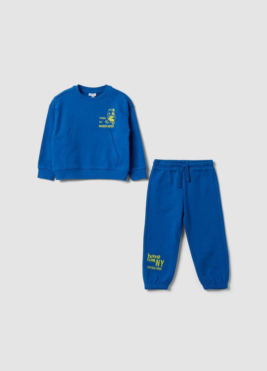 Blaues Jogging-set Aus Reiner Baumwolle Mit Print Für Jungen | OVS Blaues Jogging-set Aus Reiner Baumwolle Mit Print Für Jungen - 0 | OVS