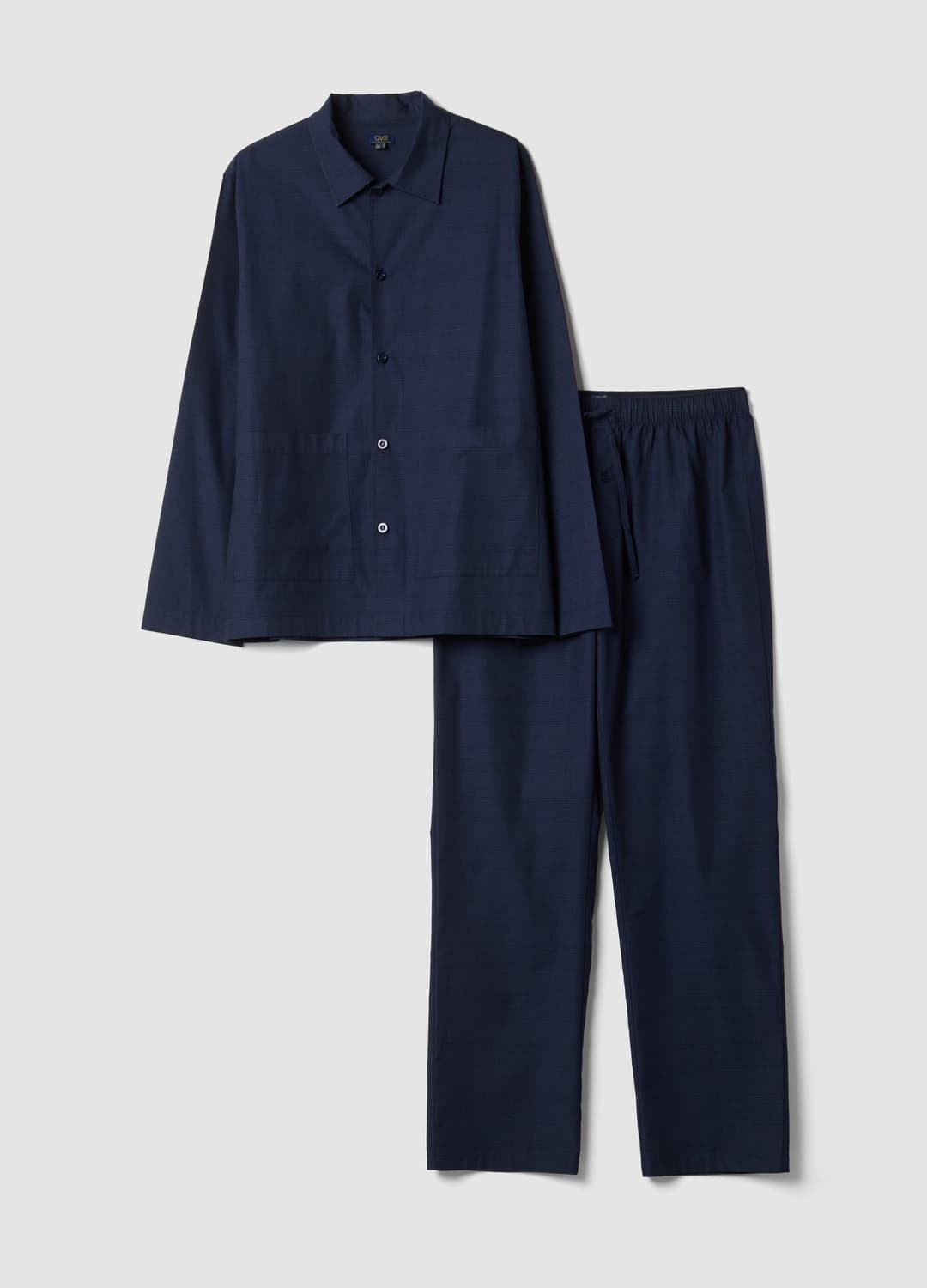 Pigiama Blu In Puro Cotone Organico Con Colletto | OVS Pigiama Blu In Puro Cotone Organico Con Colletto - 4 | OVS